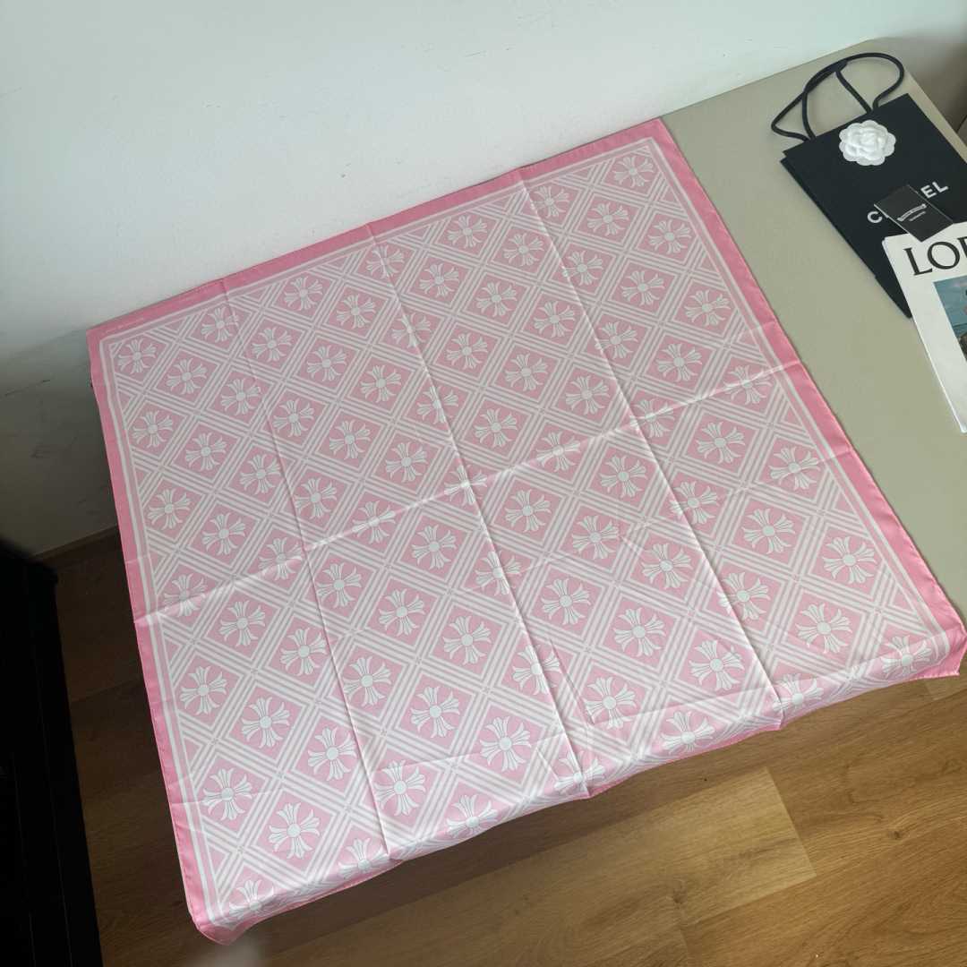 Chrome Heart Square Silk Scarf - FashionPlug