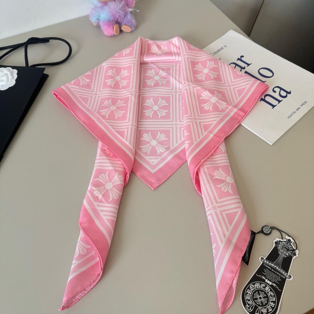 Chrome Heart Square Silk Scarf - FashionPlug