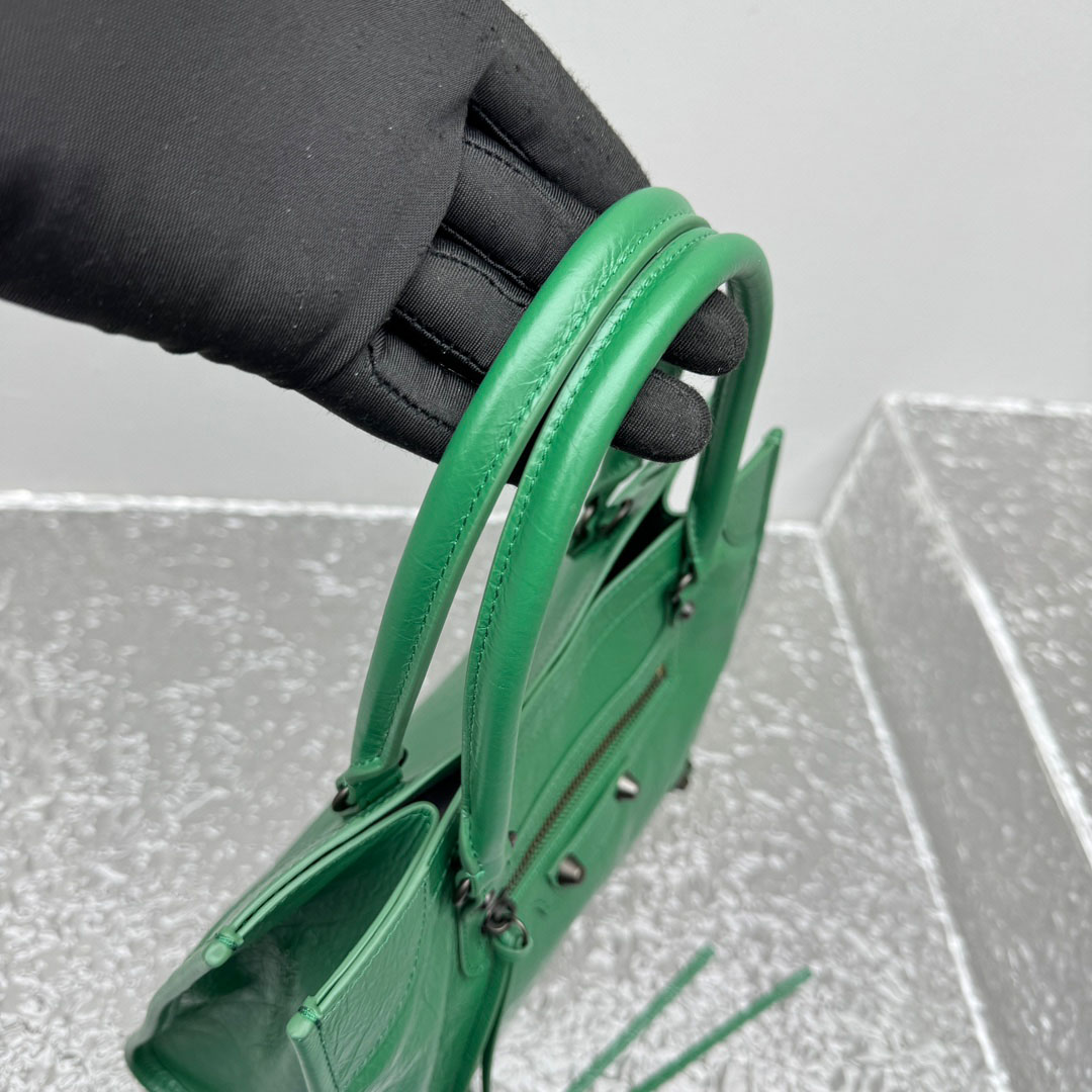 Balenciaga Le City Tote Bag Mini In Green - FashionPlug