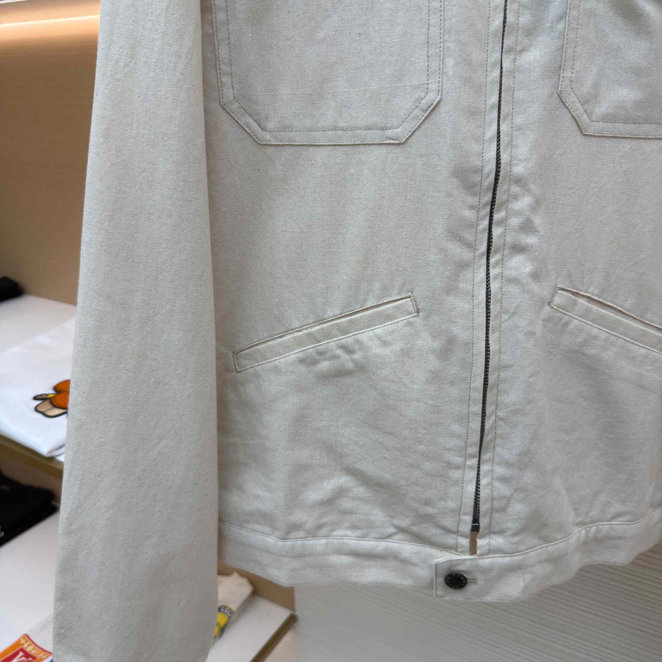 Prada Chambray Blouson Jacket - FashionPlug