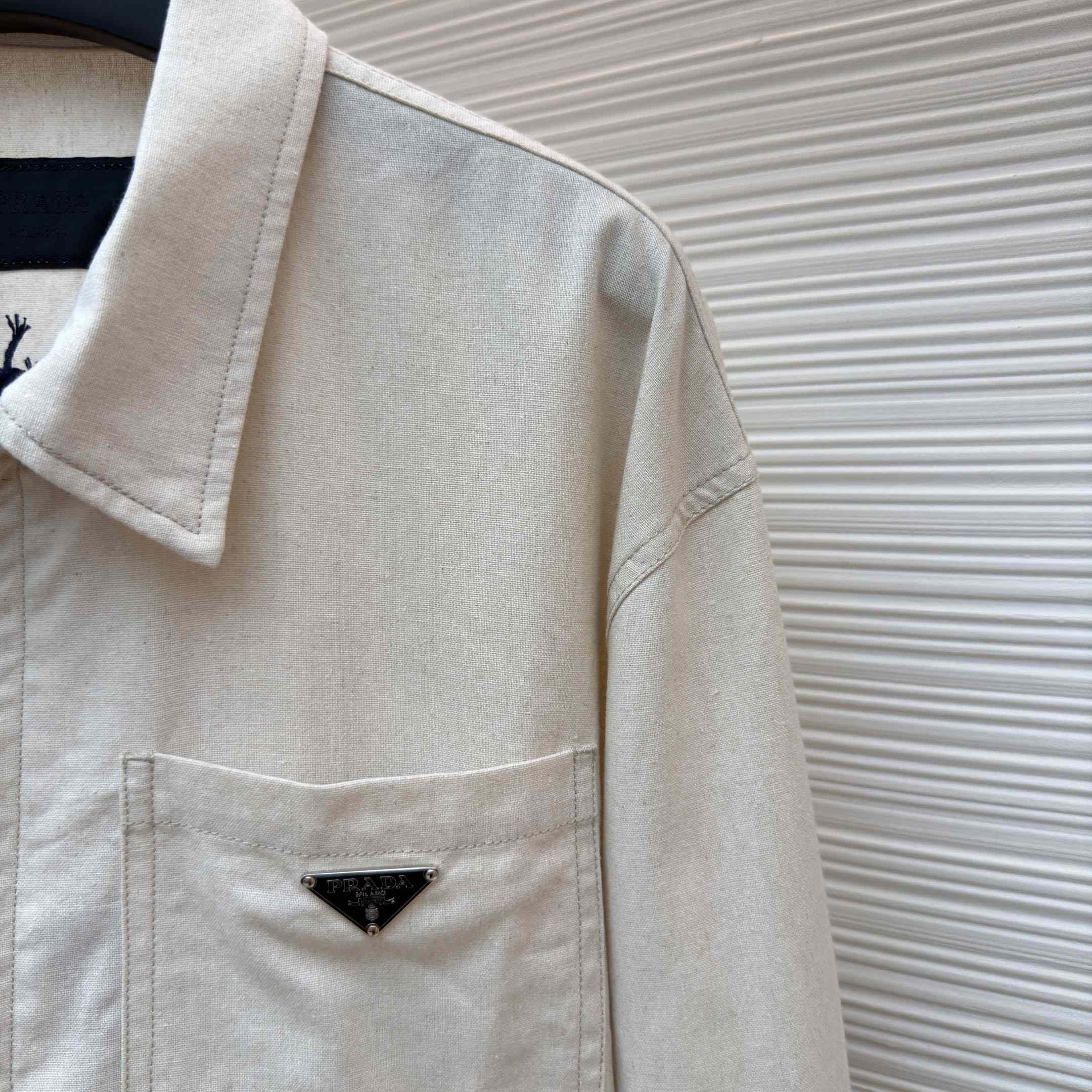 Prada Chambray Blouson Jacket - FashionPlug