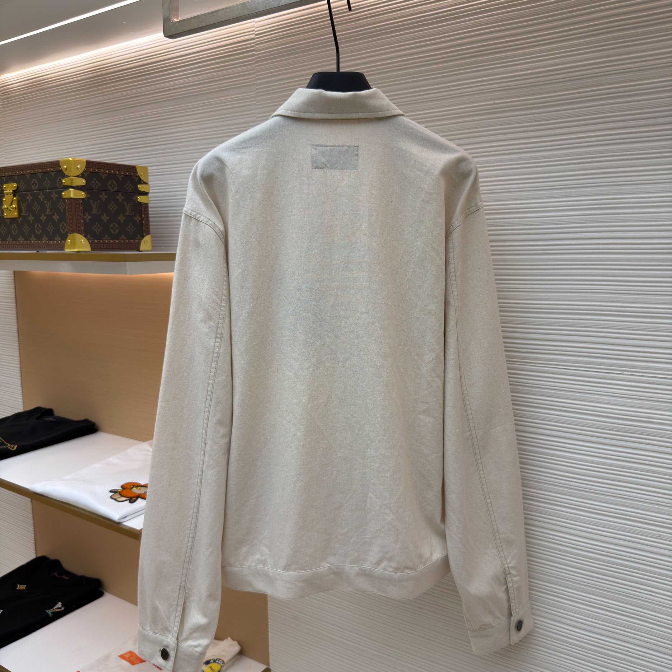 Prada Chambray Blouson Jacket - FashionPlug
