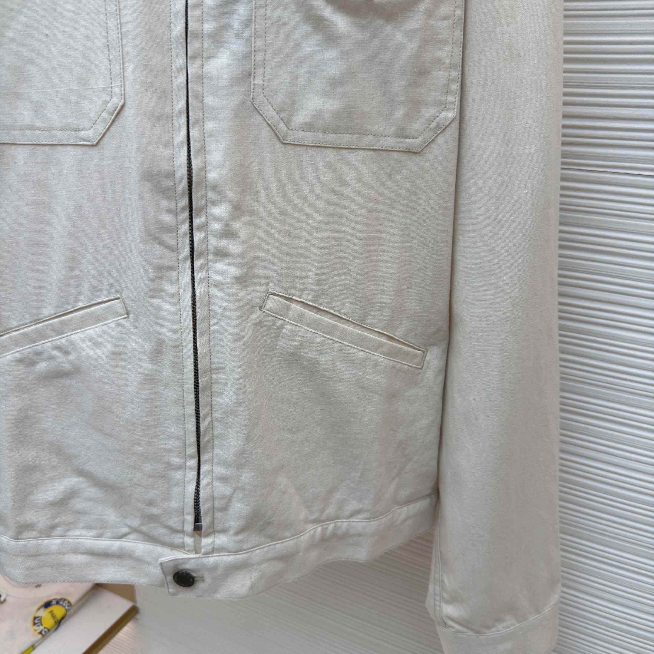 Prada Chambray Blouson Jacket - FashionPlug