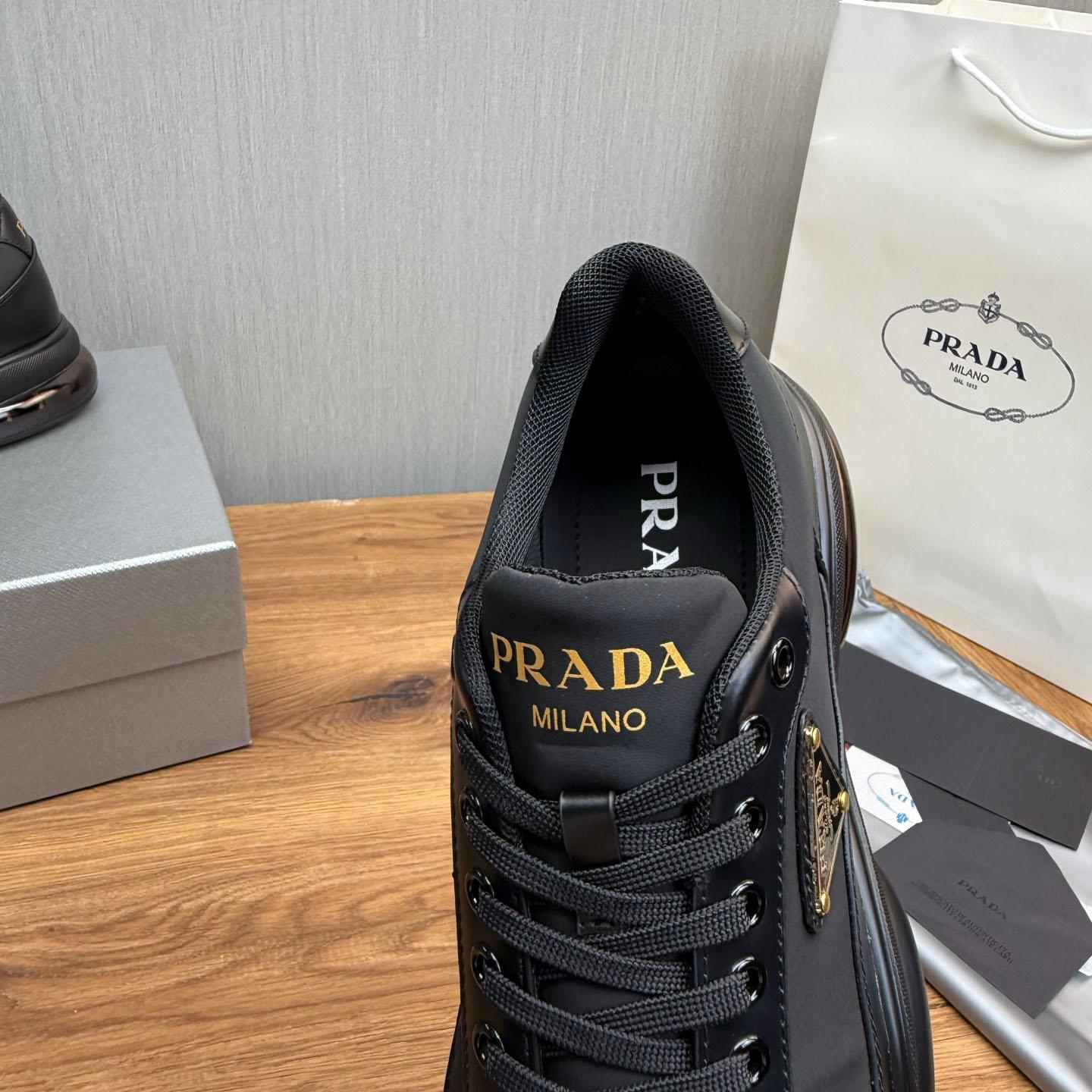 Prada Leather Sneakers - FashionPlug