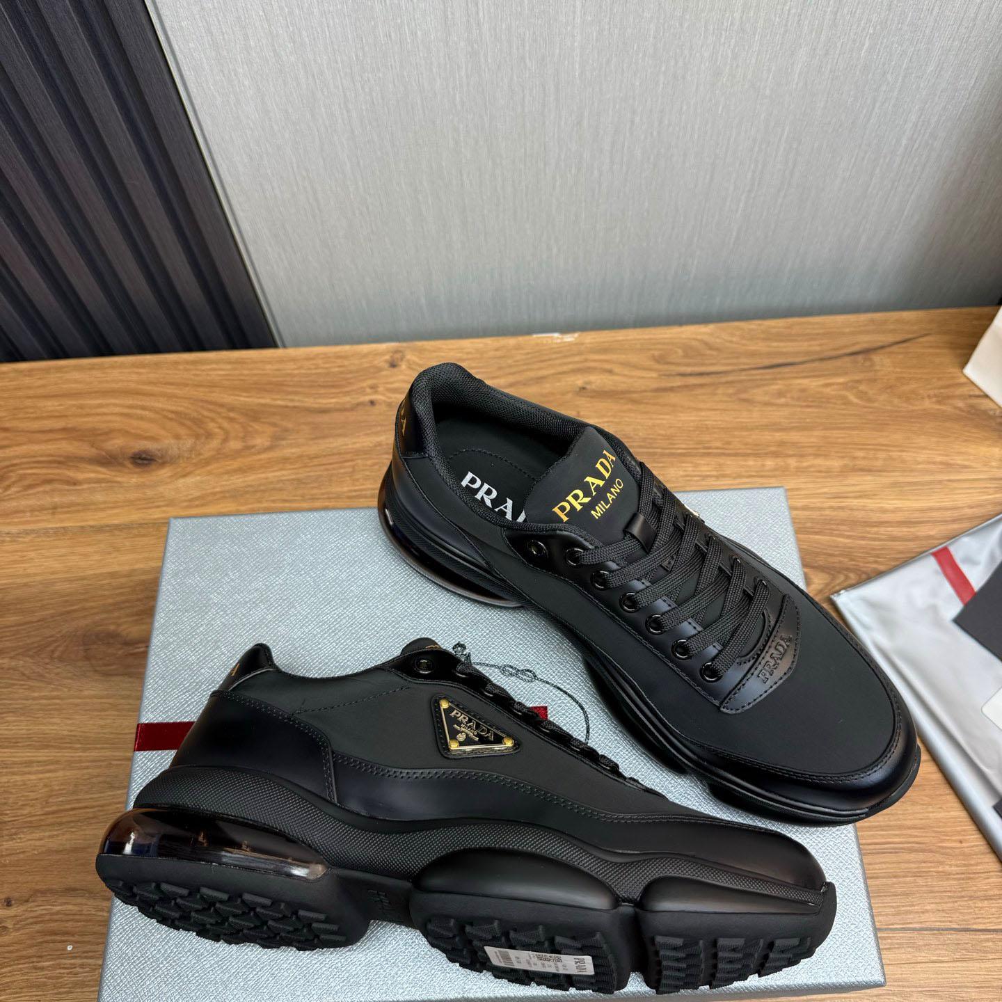 Prada Leather Sneakers - FashionPlug