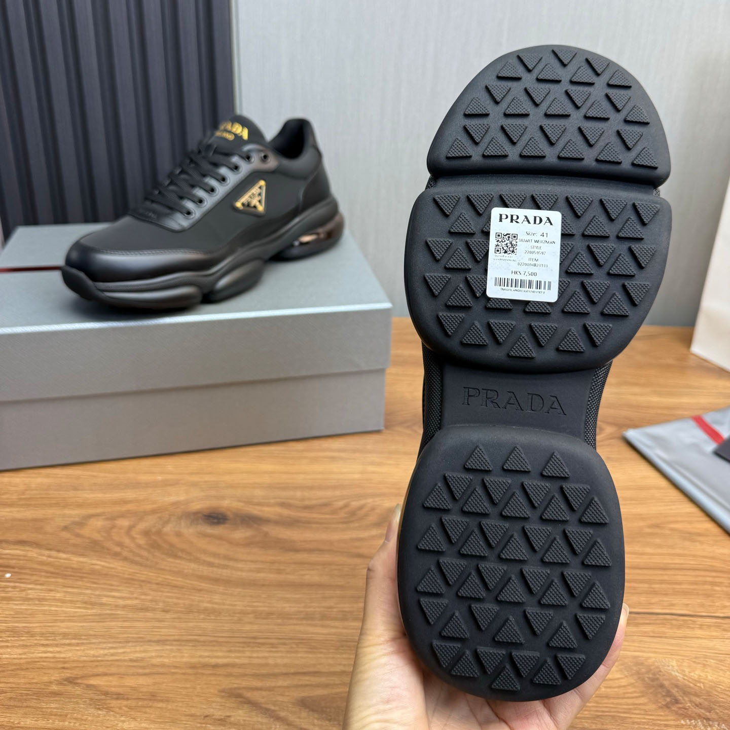 Prada Leather Sneakers - FashionPlug