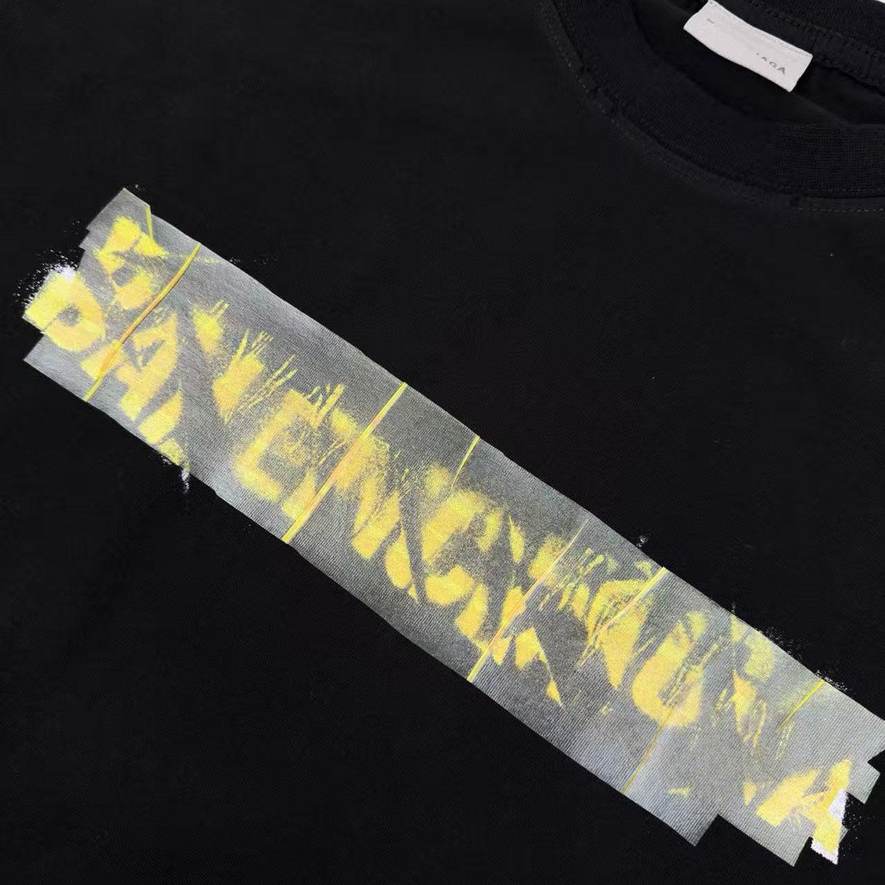 Balenciaga Messy Spray T-shirt In Cotton - FashionPlug