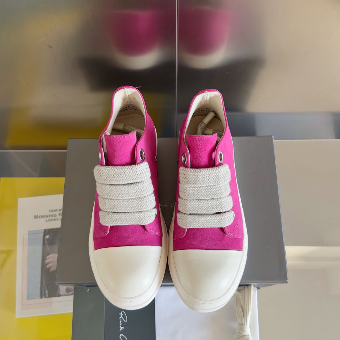 Rick Owens Laces Low-top  Sneakers - FashionPlug