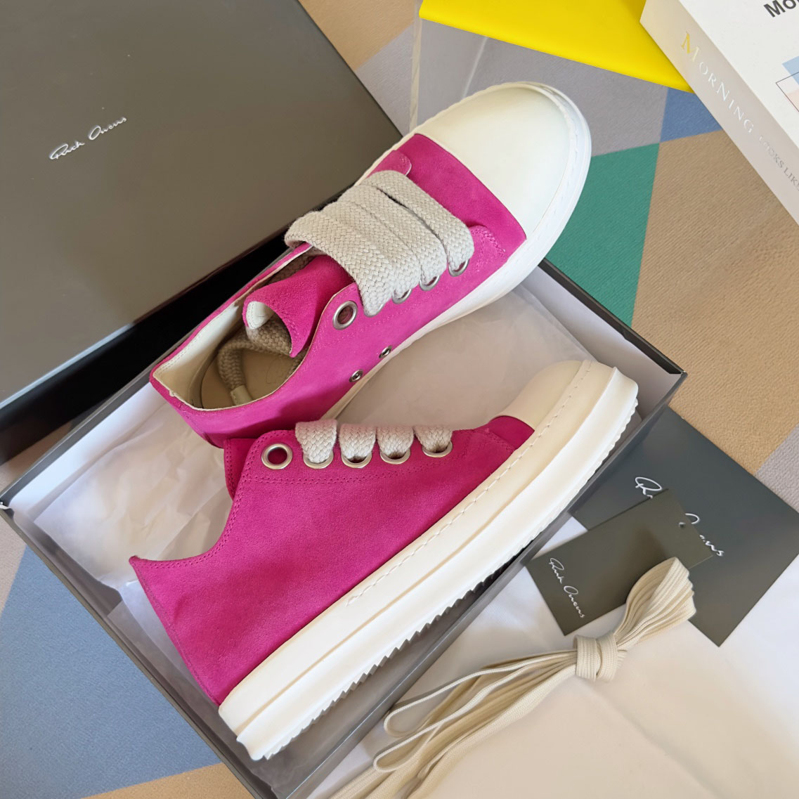 Rick Owens Laces Low-top  Sneakers - FashionPlug