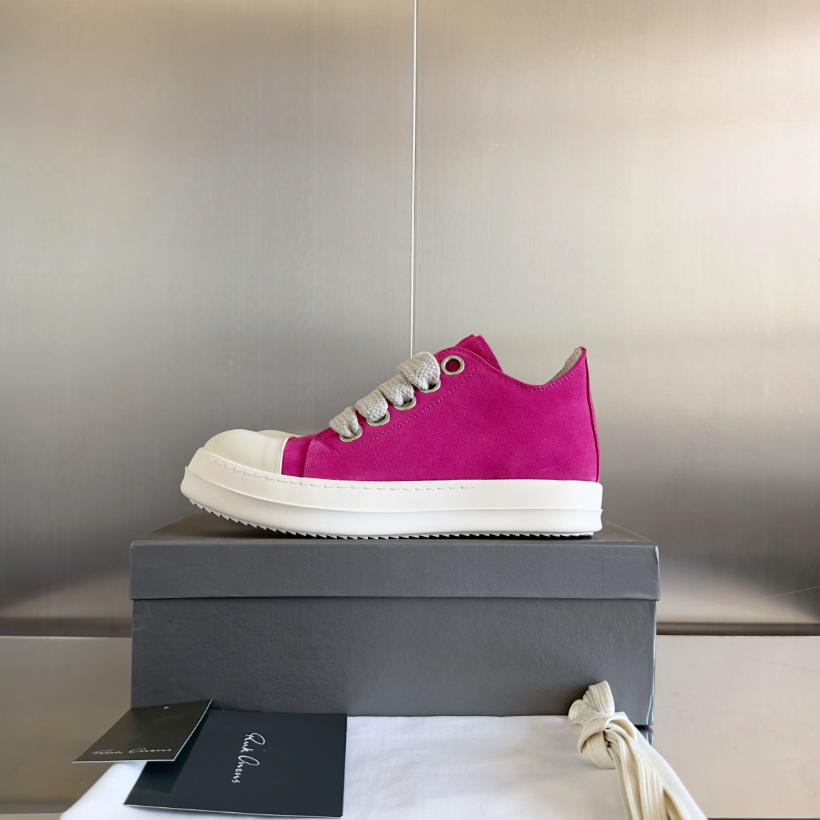 Rick Owens Laces Low-top  Sneakers - FashionPlug
