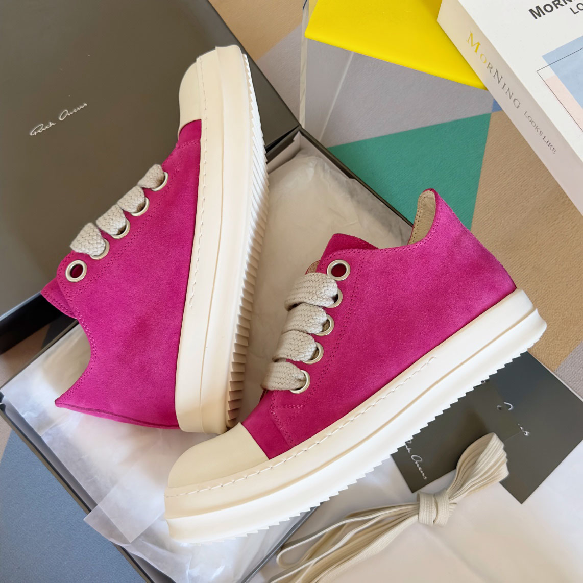 Rick Owens Laces Low-top  Sneakers - FashionPlug