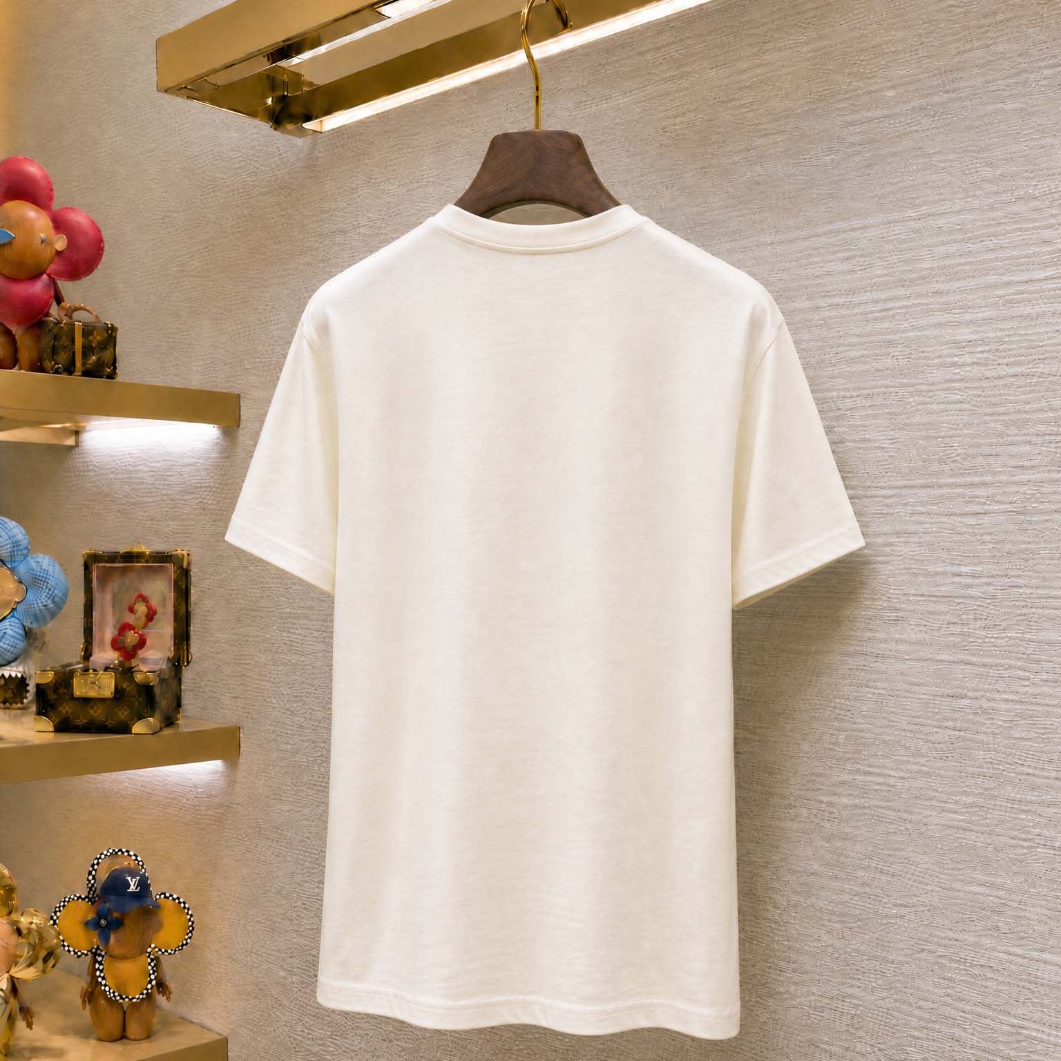 Moncler Striped Logo Cotton Jersey T-Shirt - FashionPlug