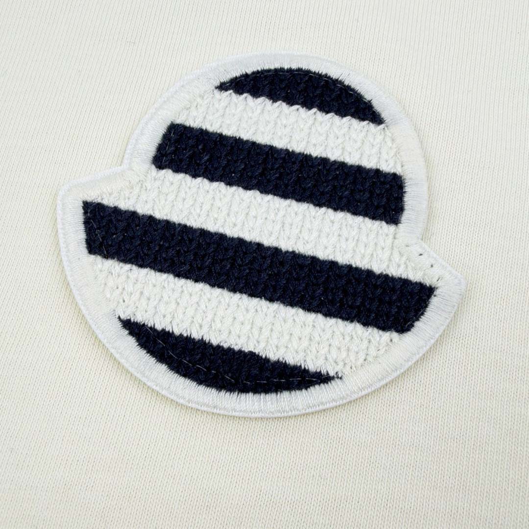 Moncler Striped Logo Cotton Jersey T-Shirt - FashionPlug