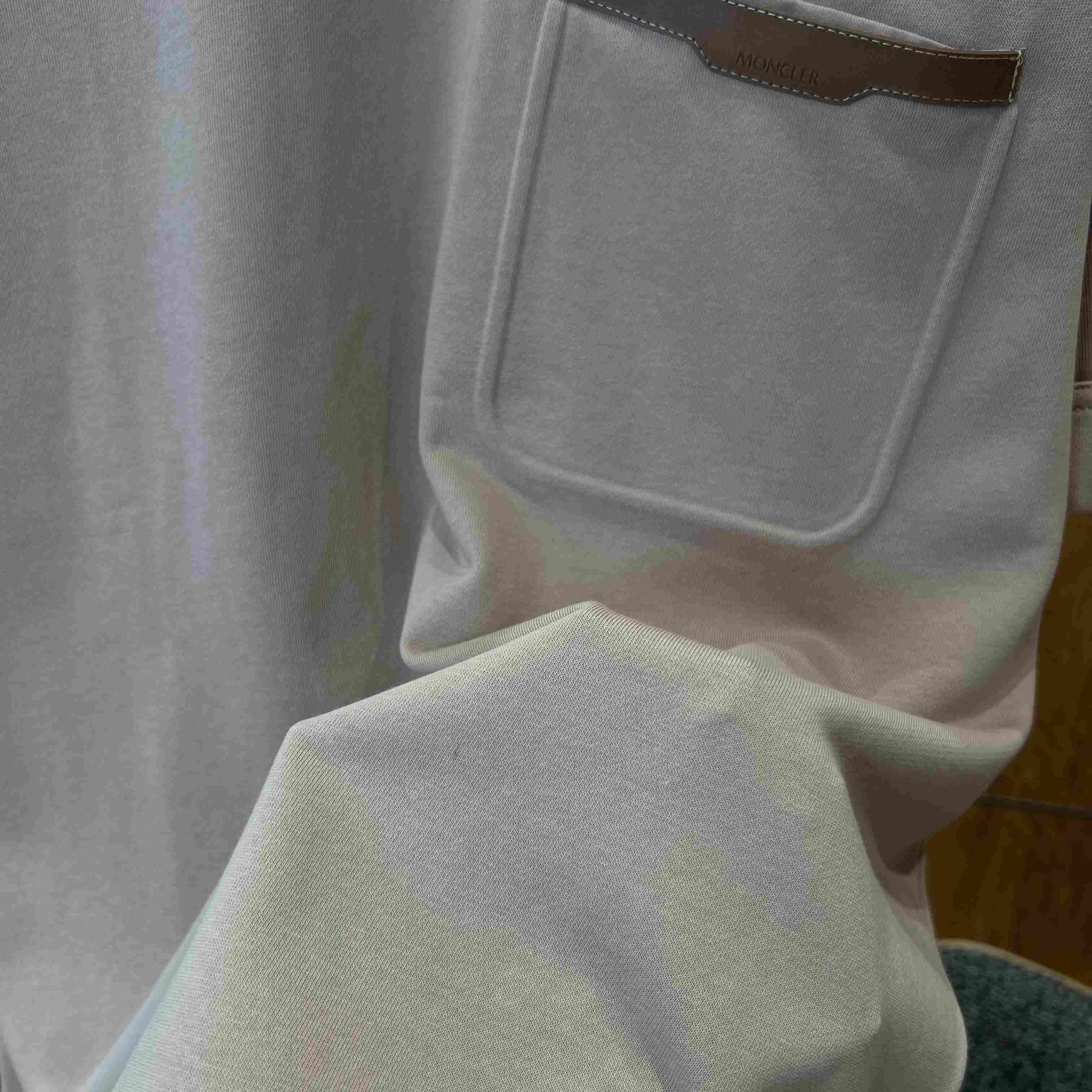 Moncler Leather-Trimmed Cotton T-Shirt - FashionPlug