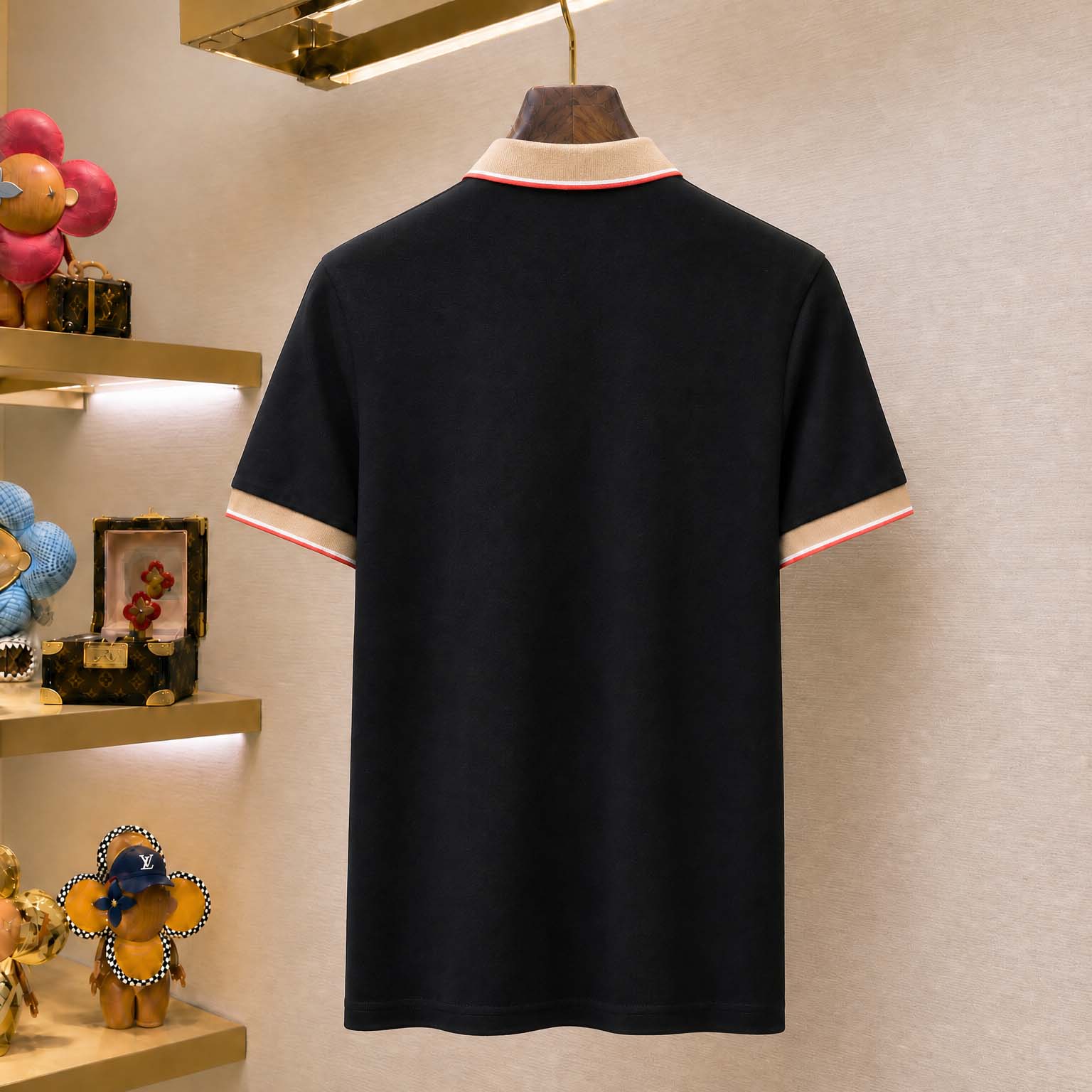 Burberry Logo Collar Cotton Polo Shirt - FashionPlug