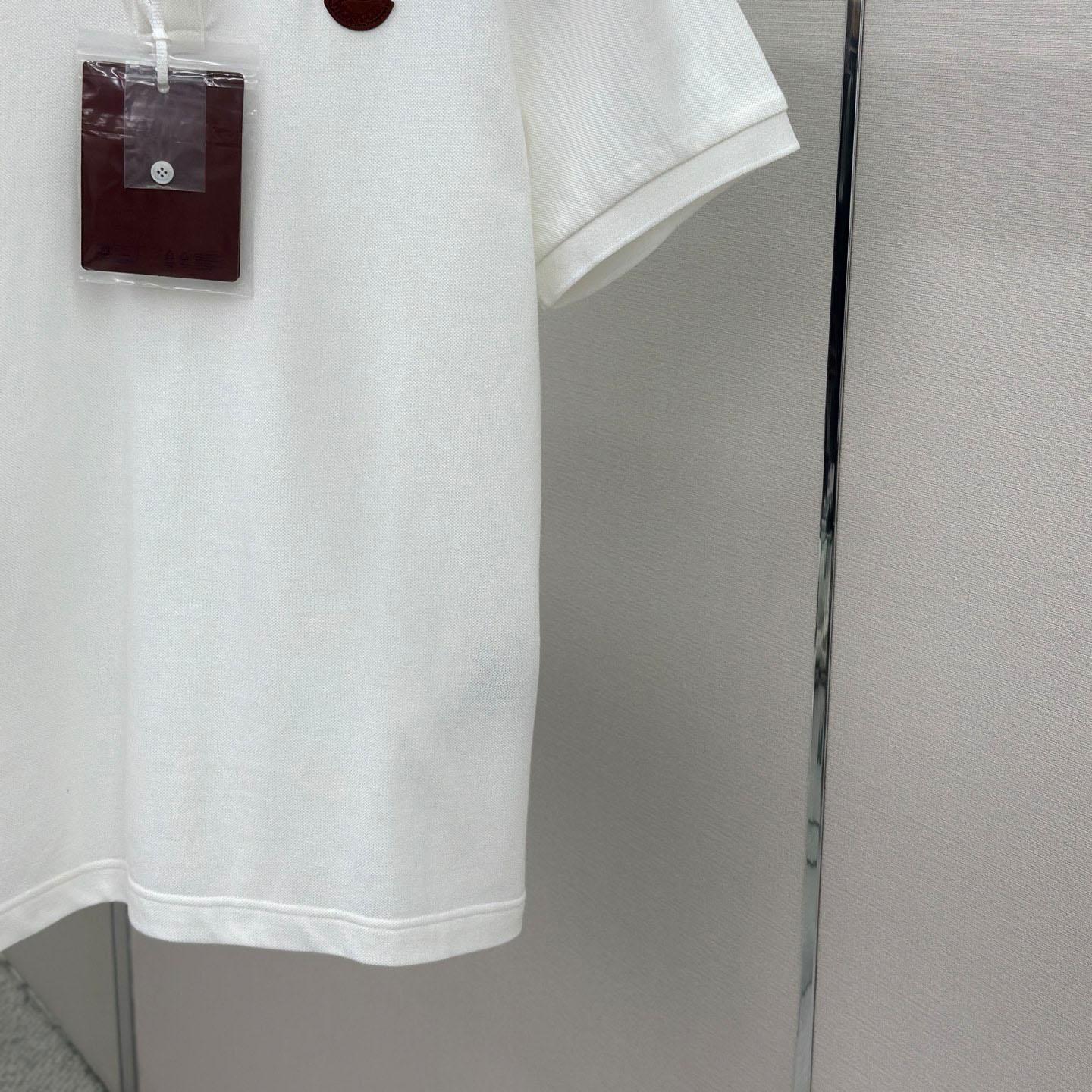 Moncler Logo Cotton Piquet Polo Shirt - FashionPlug