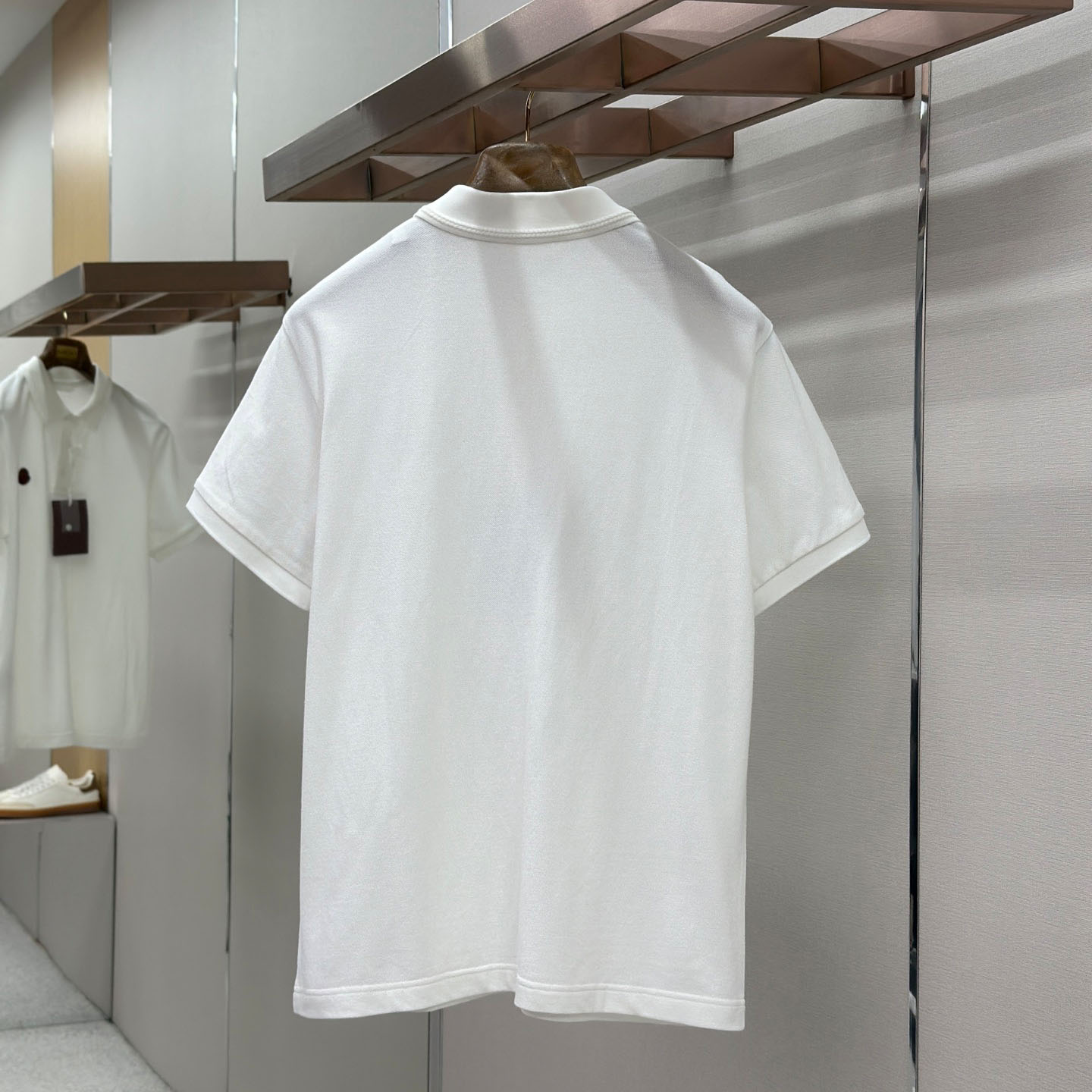 Moncler Logo Cotton Piquet Polo Shirt - FashionPlug
