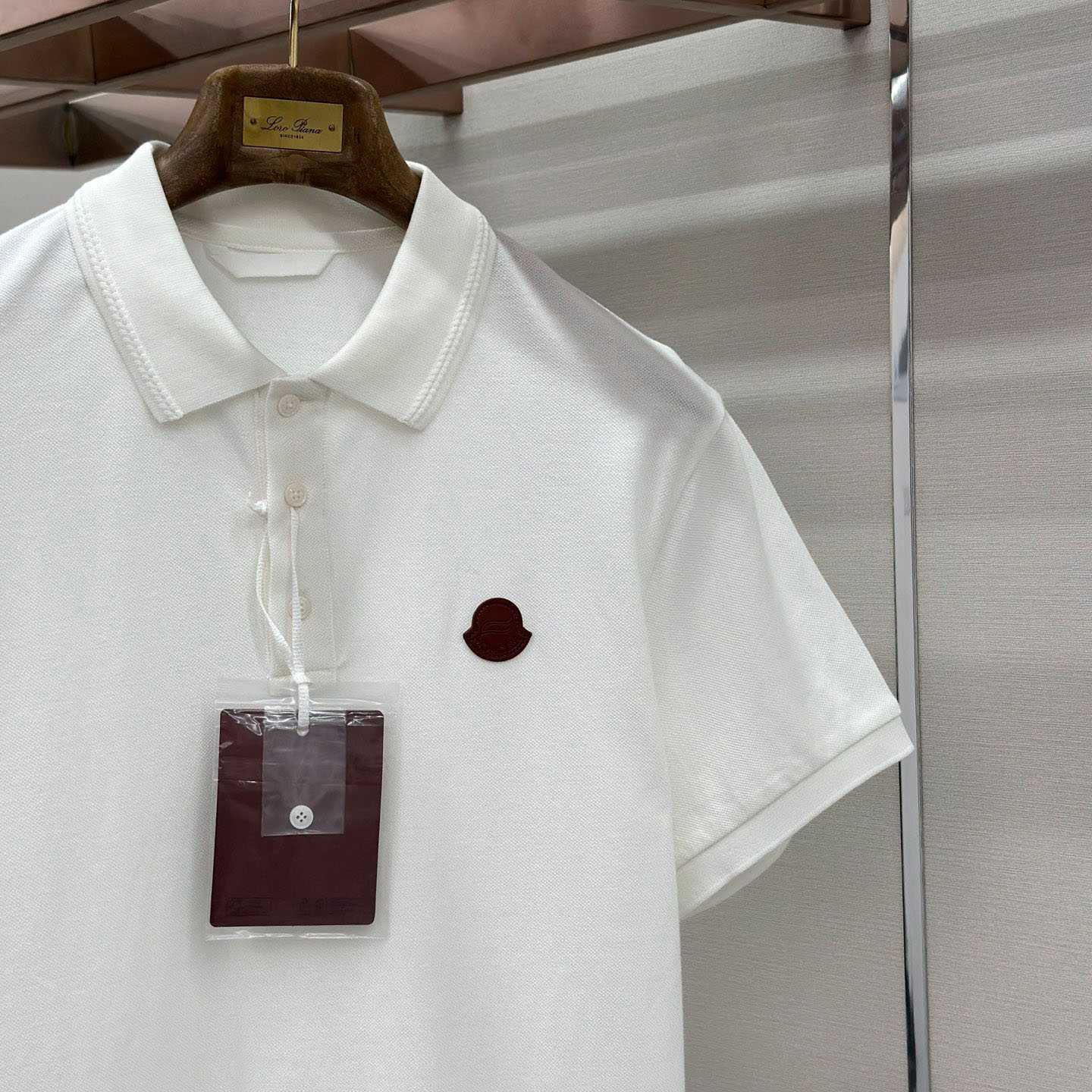 Moncler Logo Cotton Piquet Polo Shirt - FashionPlug