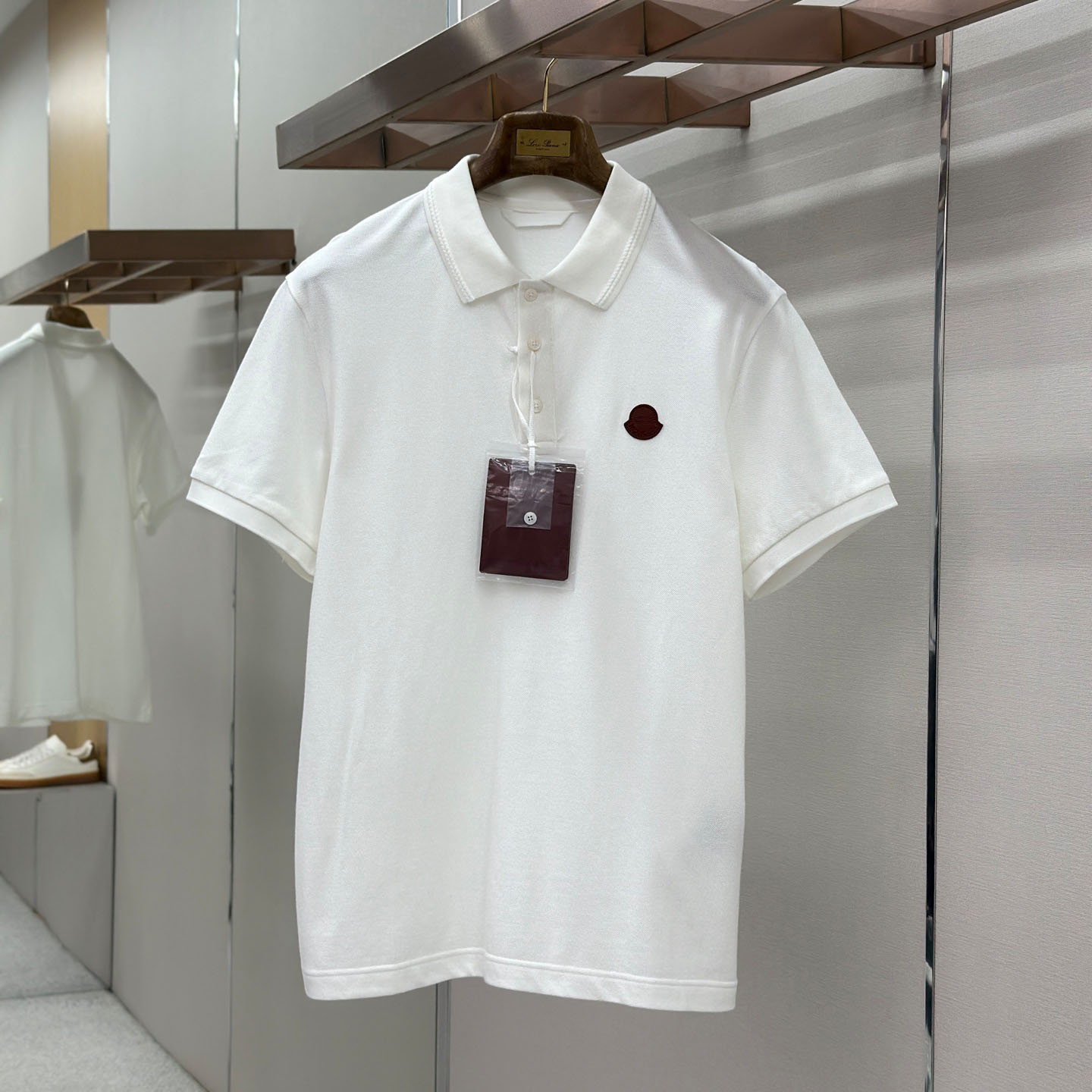Moncler Logo Cotton Piquet Polo Shirt - FashionPlug