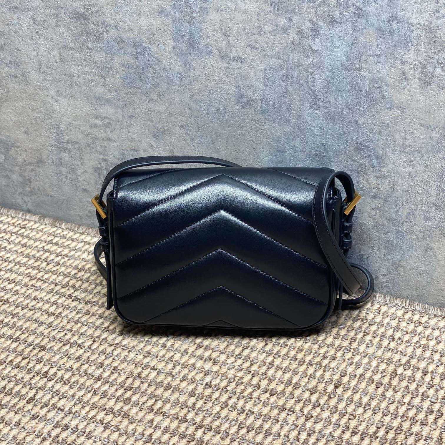 Saint Laurent LOULOU Toy Crossbody In MATELASSÉ Lambskin - FashionPlug