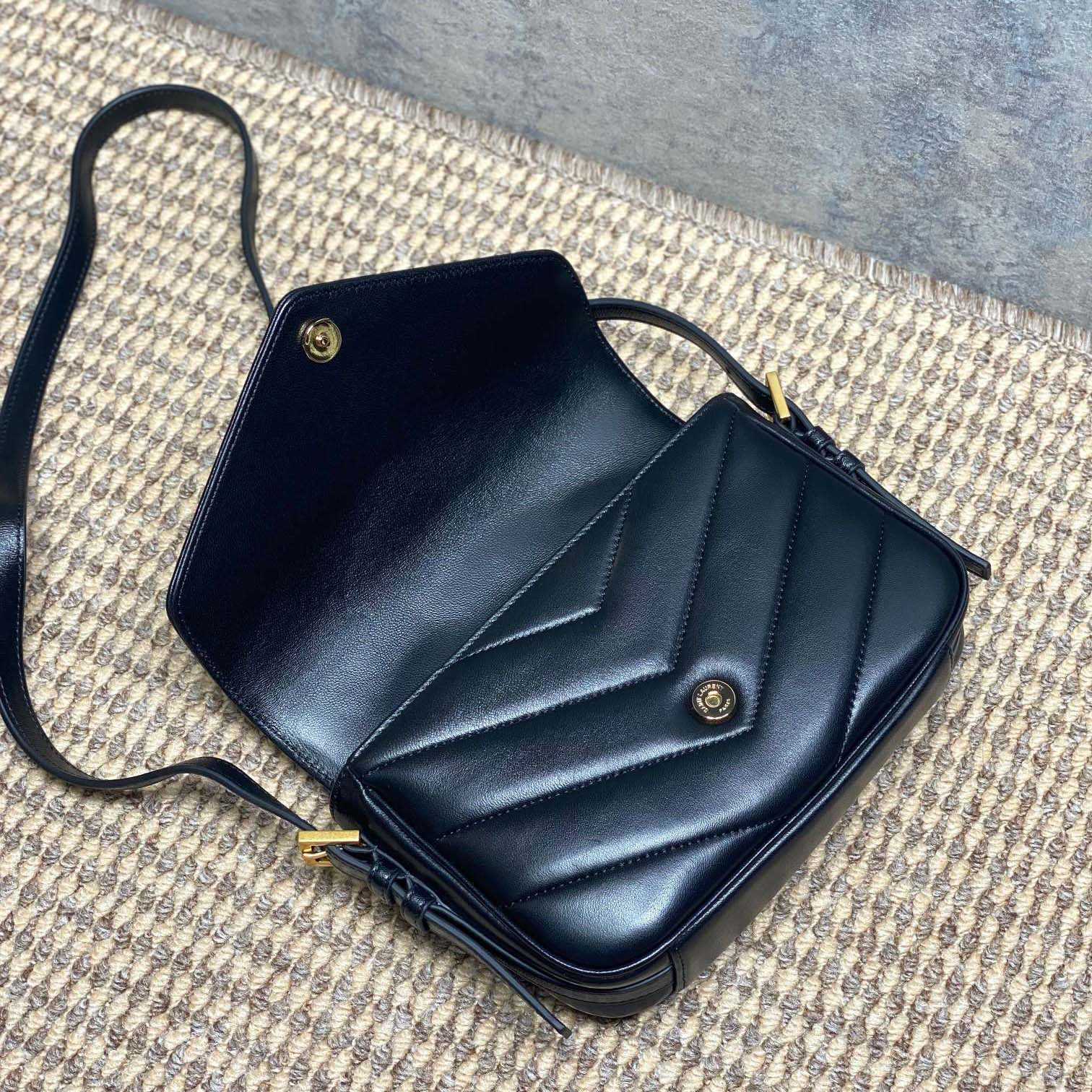 Saint Laurent LOULOU Toy Crossbody In MATELASSÉ Lambskin - FashionPlug