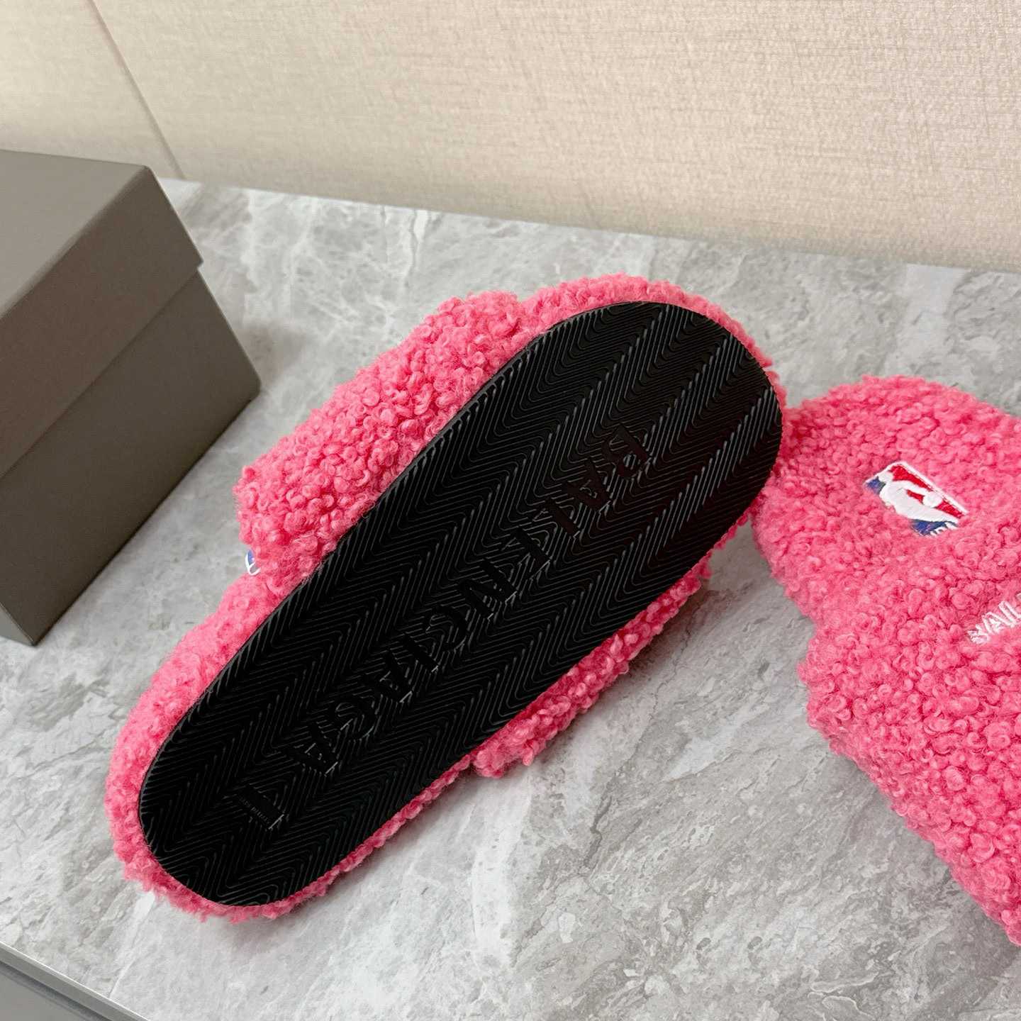 Balenciaga | Nba Collaboration Furry Open Mule - FashionPlug