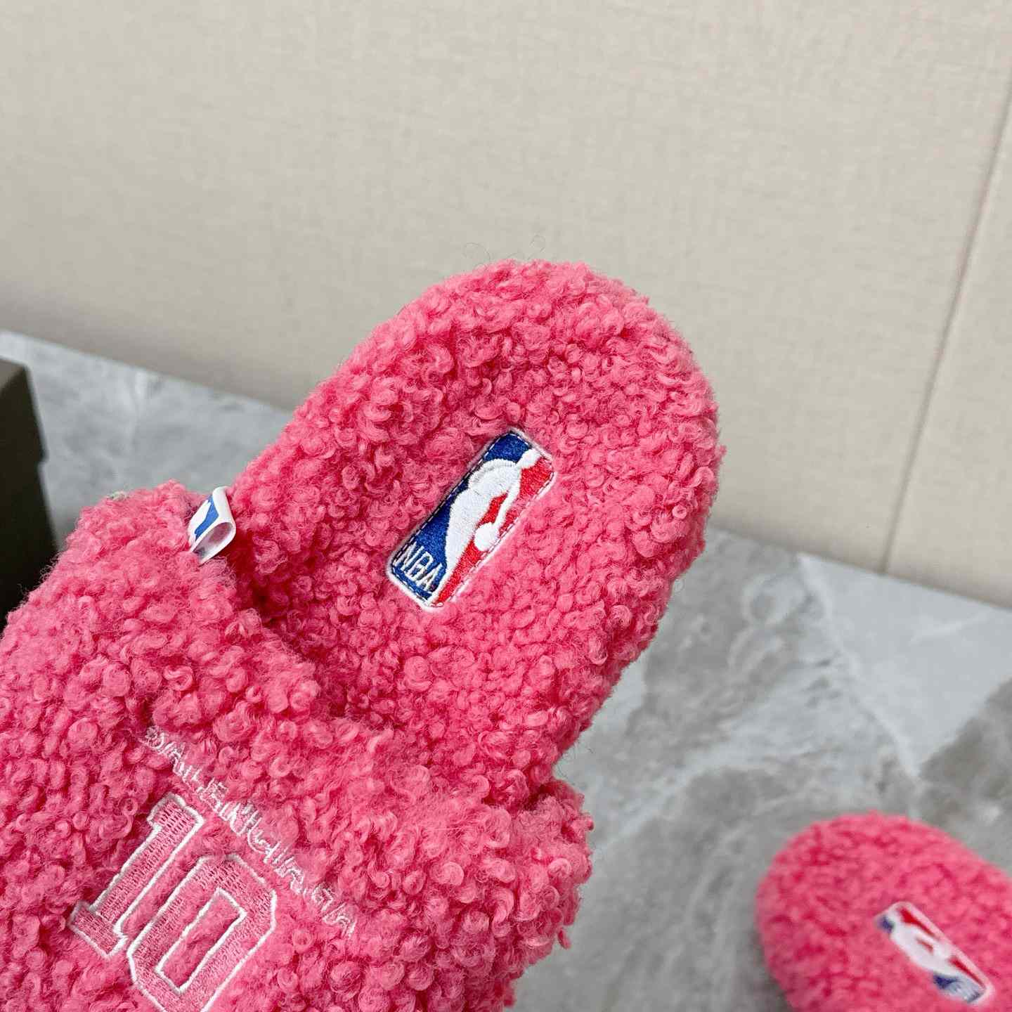 Balenciaga | Nba Collaboration Furry Open Mule - FashionPlug