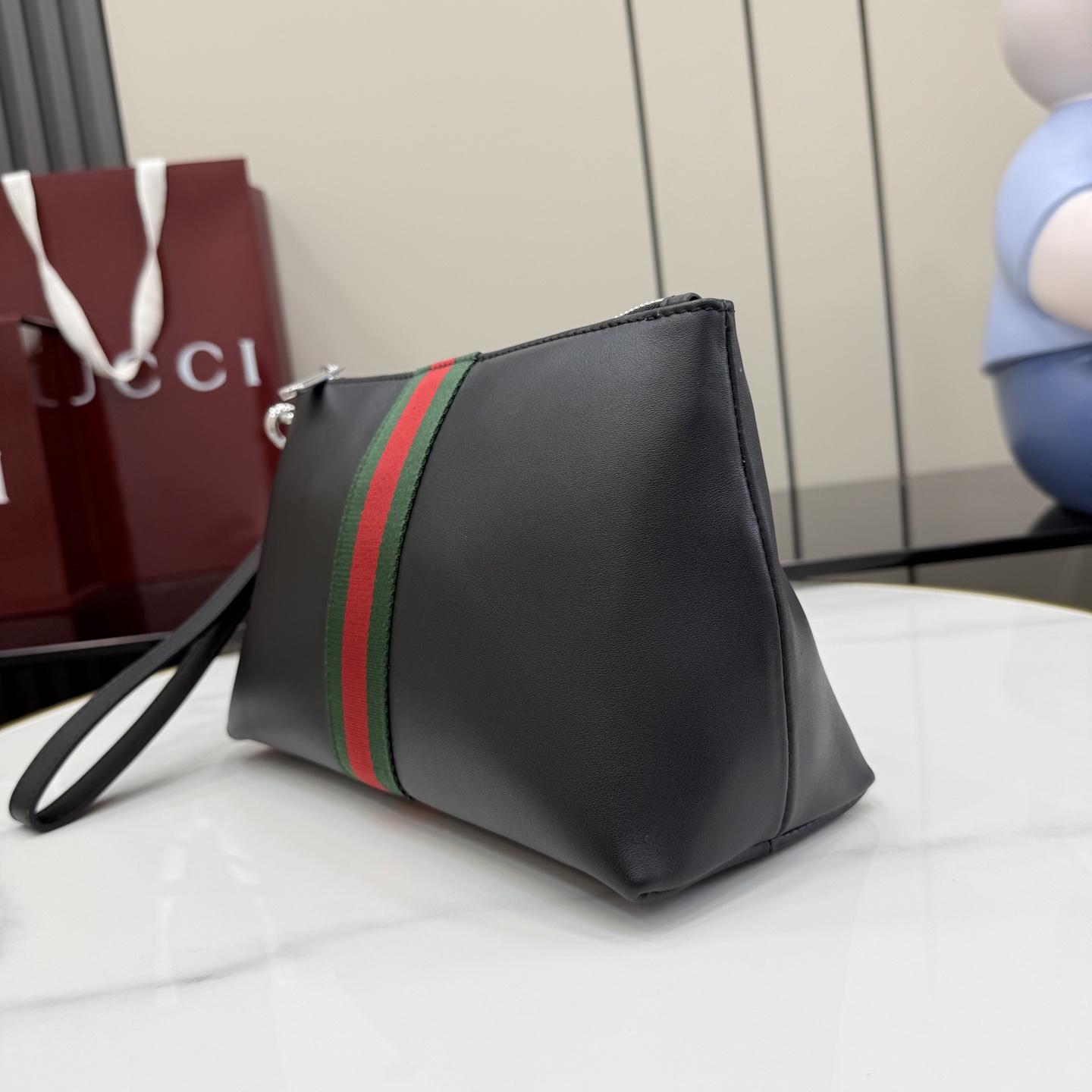 Gucci Web Trademark Medium Pouch - FashionPlug