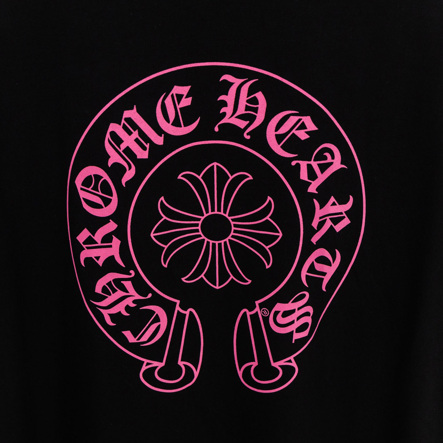 Chrome Hearts Horseshoe Print T-Shirt 'Black/Pink' - FashionPlug