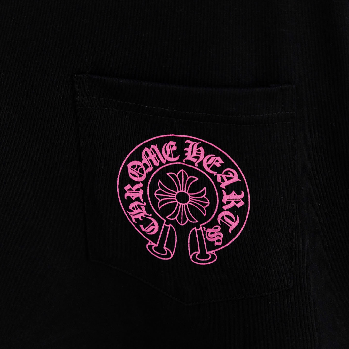 Chrome Hearts Horseshoe Print T-Shirt 'Black/Pink' - FashionPlug
