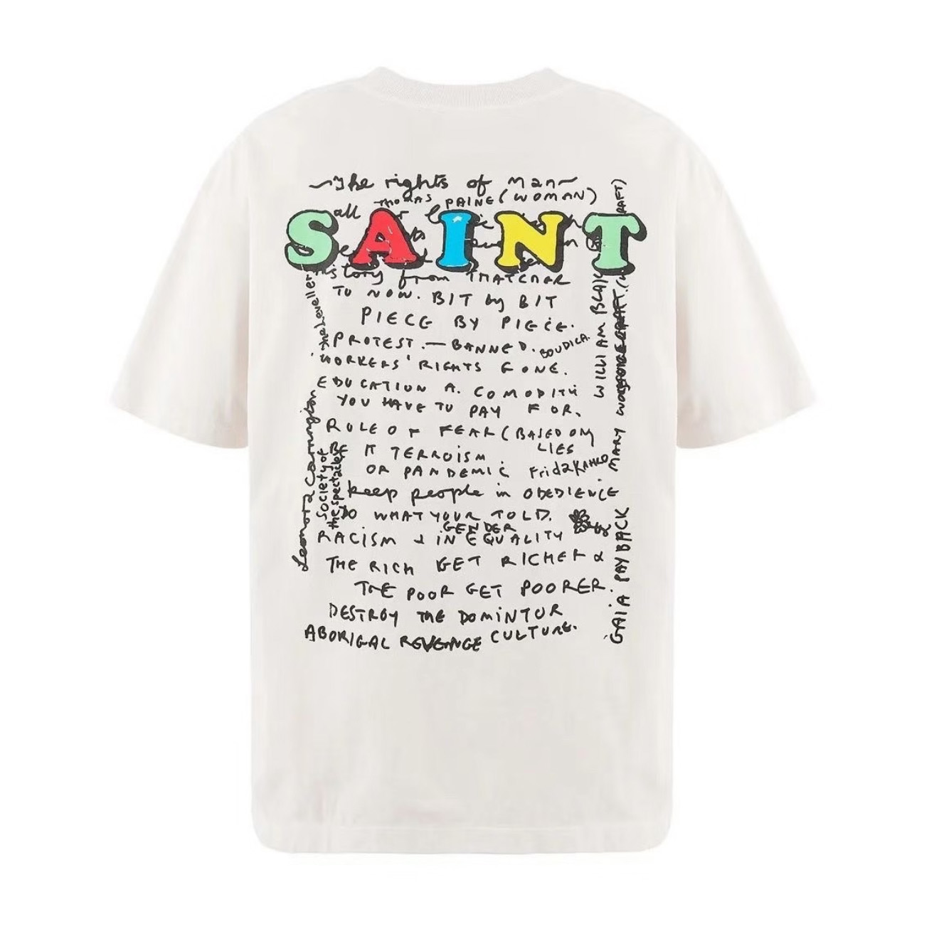 Saint Michael   'Mask' SS T-Shirt In White - FashionPlug