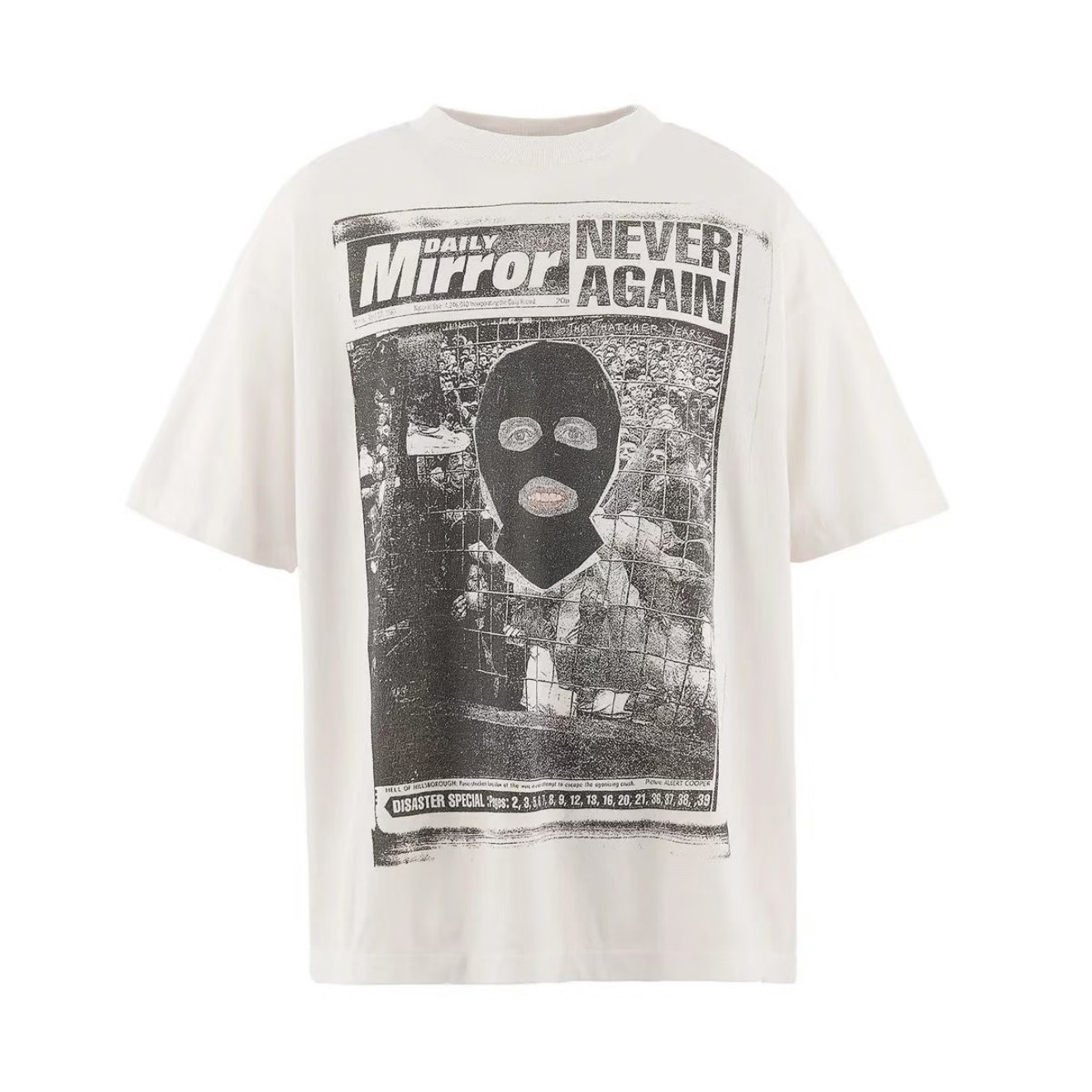 Saint Michael   'Mask' SS T-Shirt In White - FashionPlug