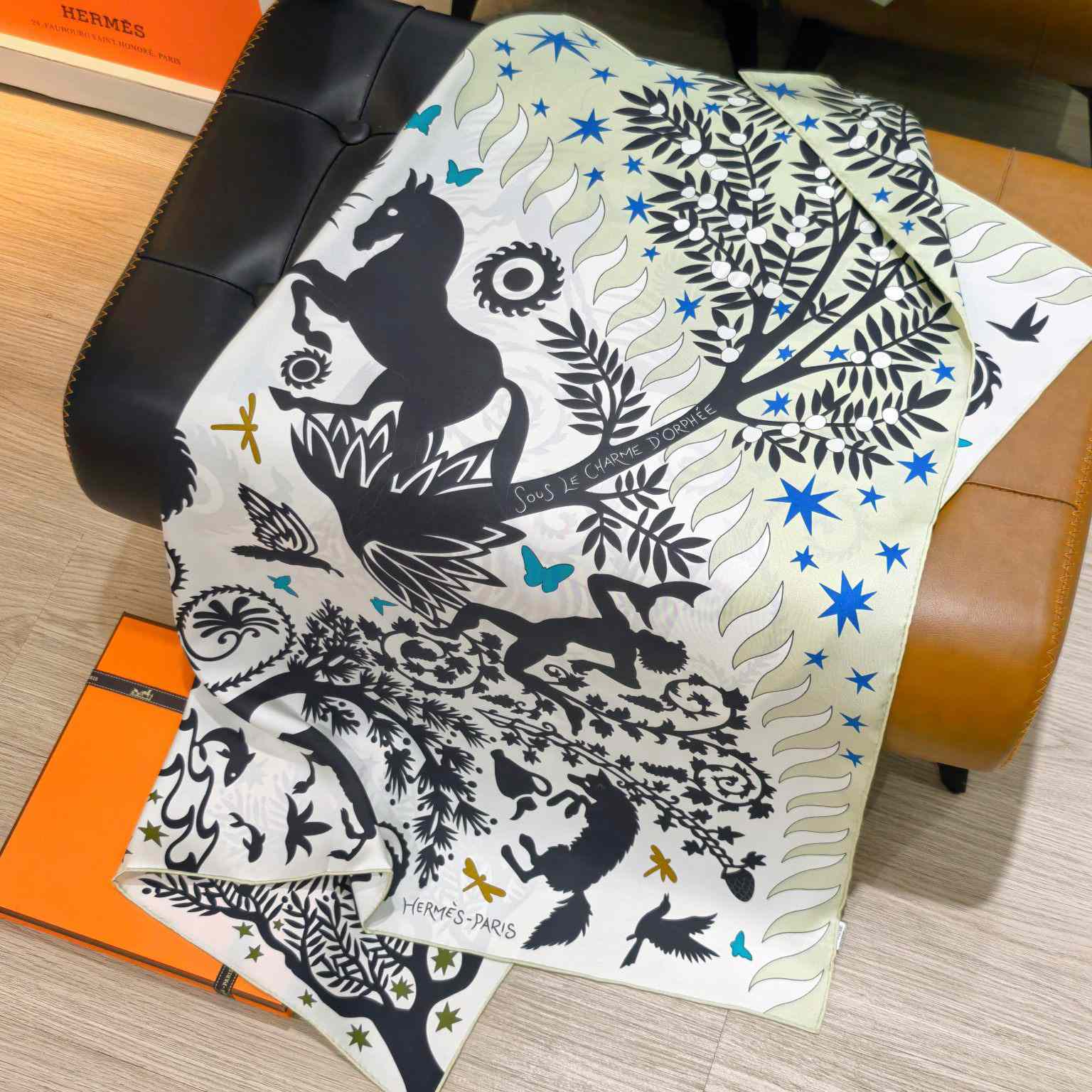 Hermes Sous le Charme D'Orphee Detail Scarf  - FashionPlug