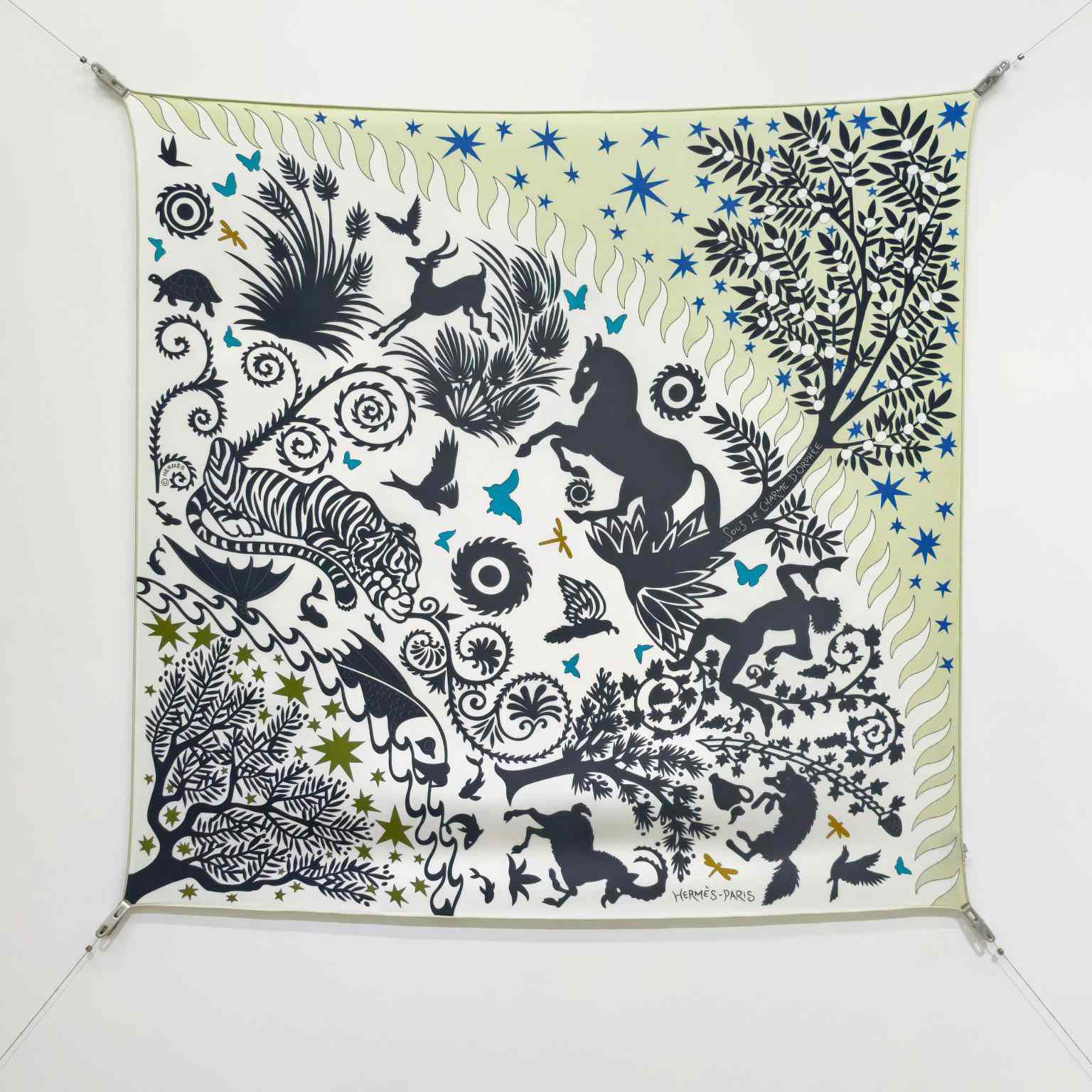 Hermes Sous le Charme D'Orphee Detail Scarf  - FashionPlug