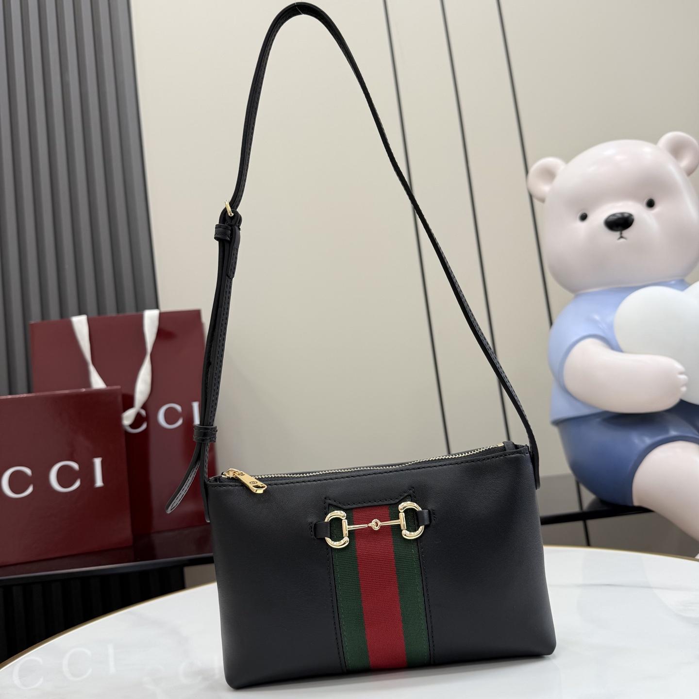 Gucci Gucci Horsebit Web Small Shoulder Bag - FashionPlug