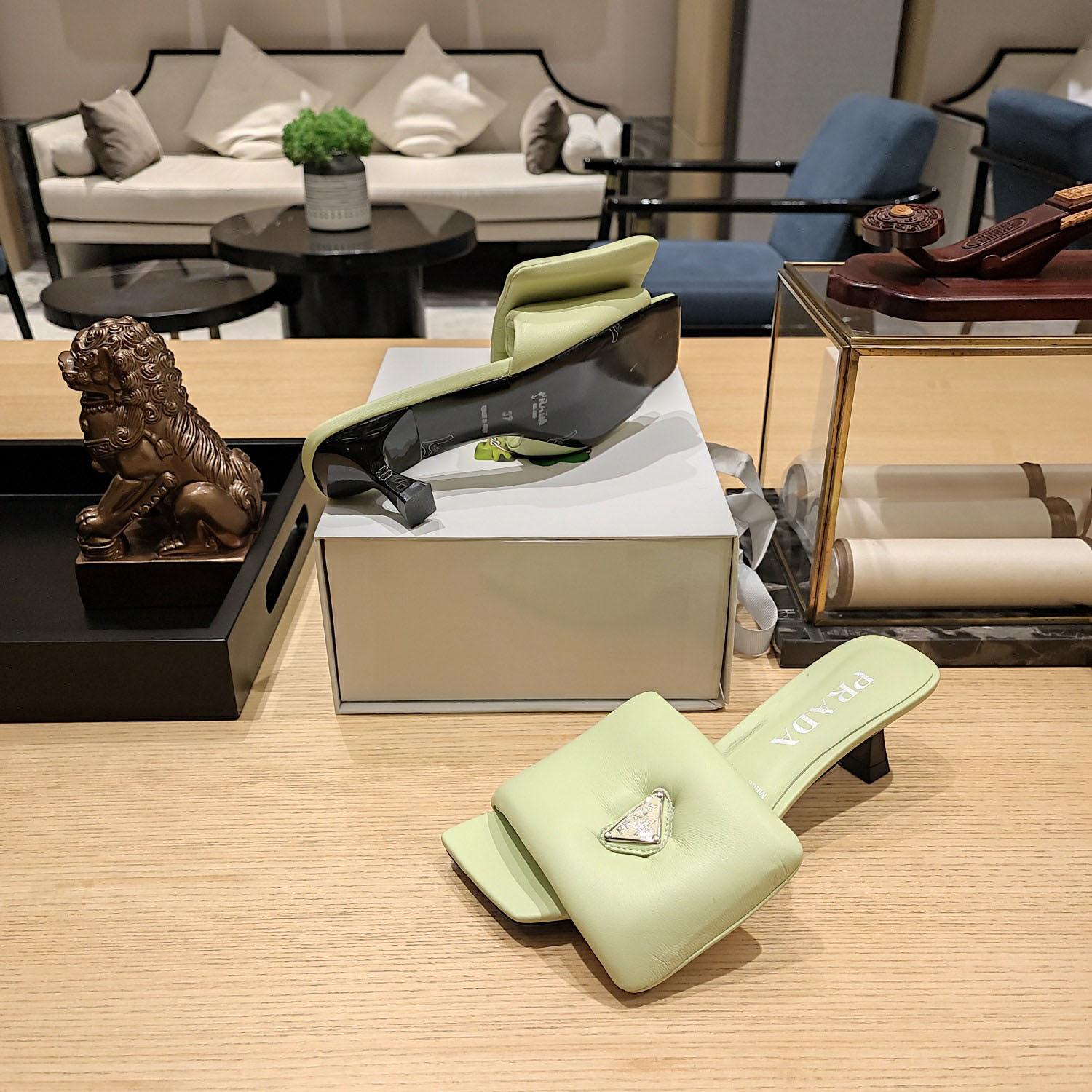 Prada Soft Padded Nappa Sandals - FashionPlug