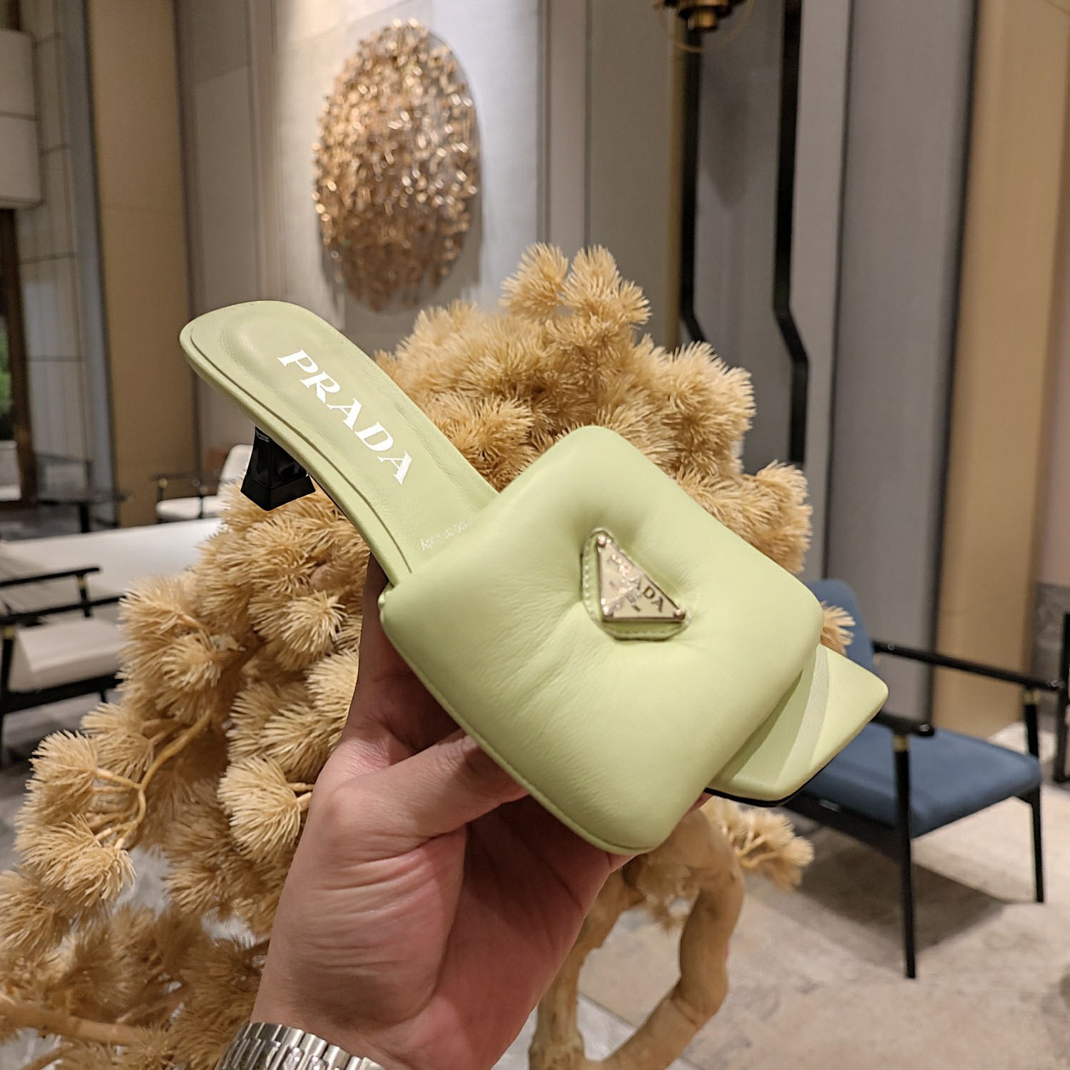 Prada Soft Padded Nappa Sandals - FashionPlug