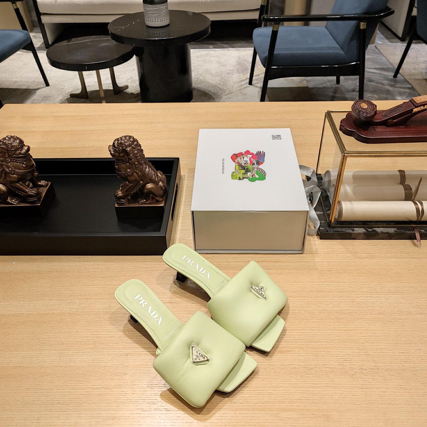 Prada Soft Padded Nappa Sandals - FashionPlug