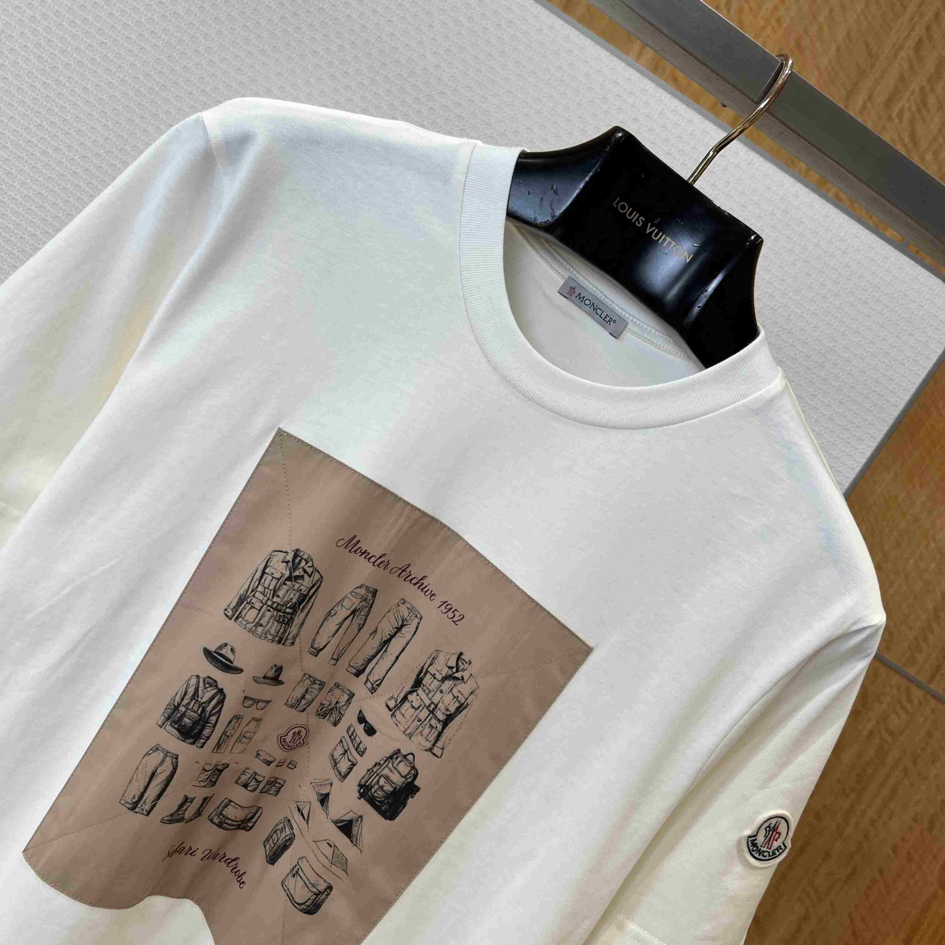 Moncler  Safari Wardrobe-Print Cotton T-Shirt - FashionPlug