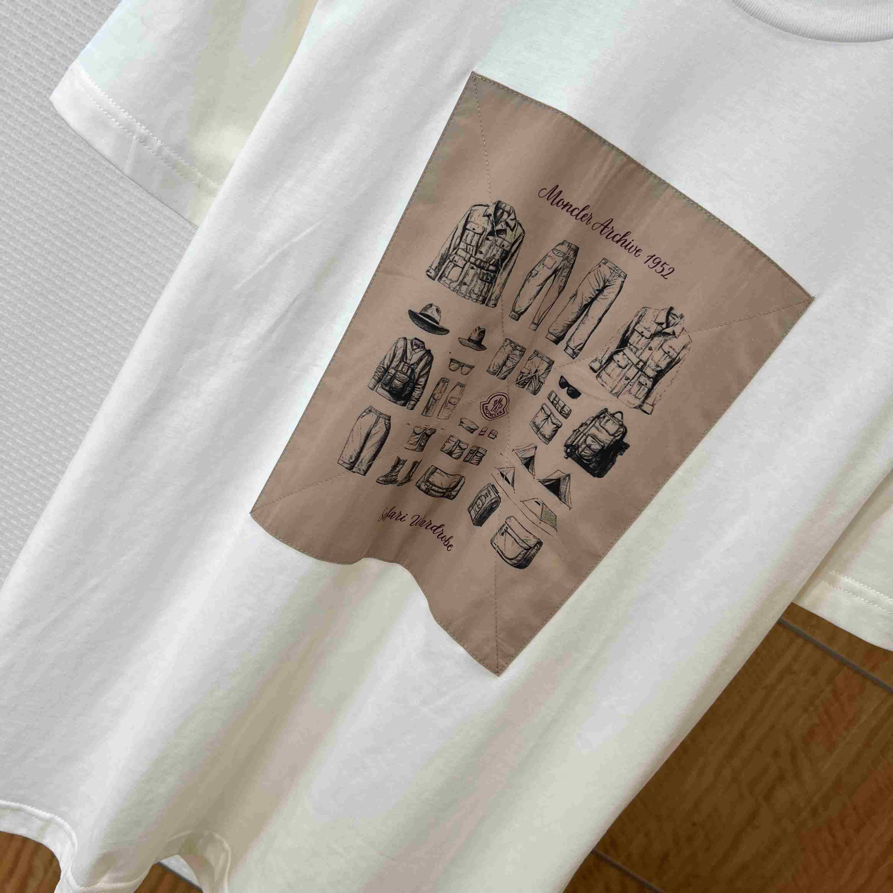 Moncler  Safari Wardrobe-Print Cotton T-Shirt - FashionPlug
