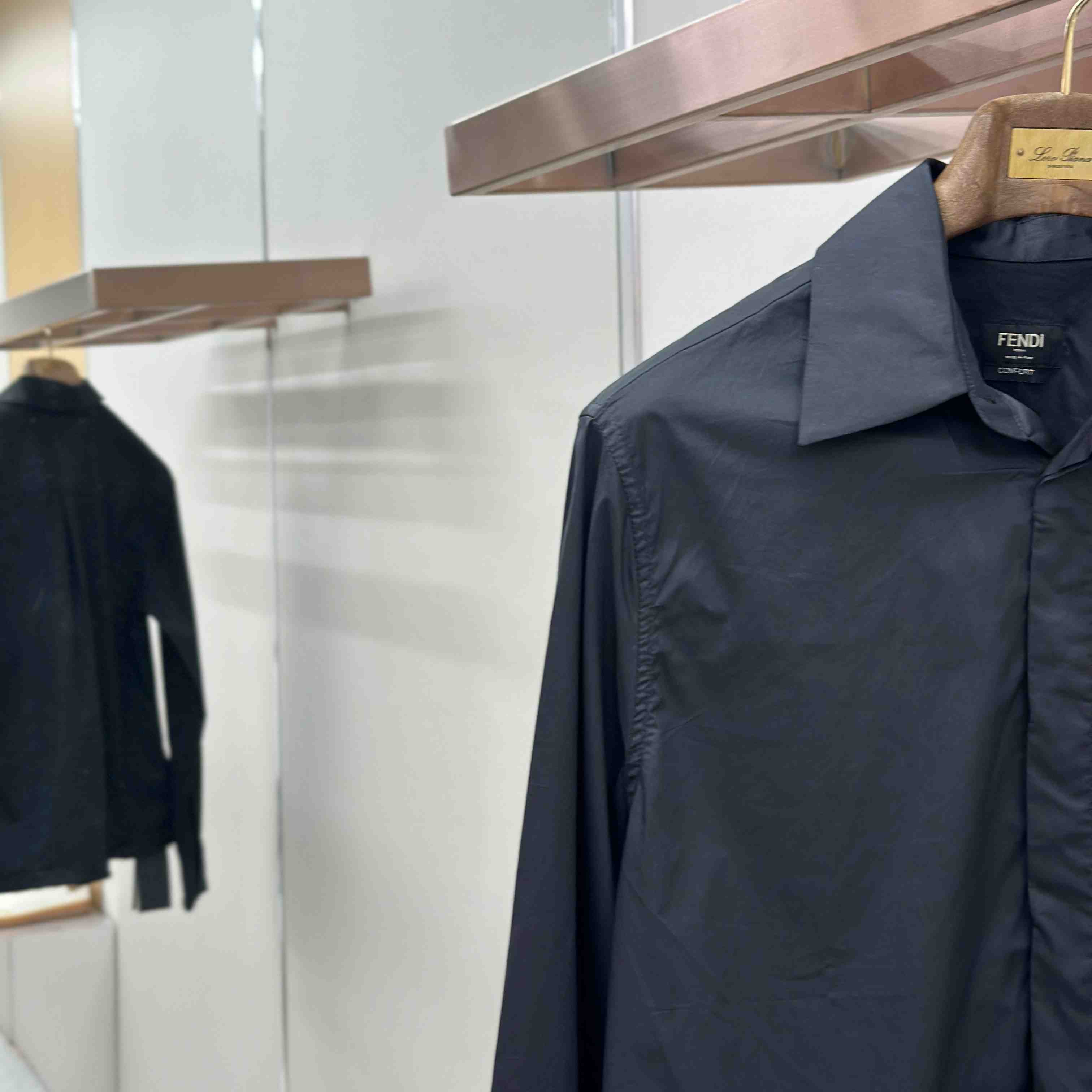 Fendi Black Poplin Shirt - FashionPlug