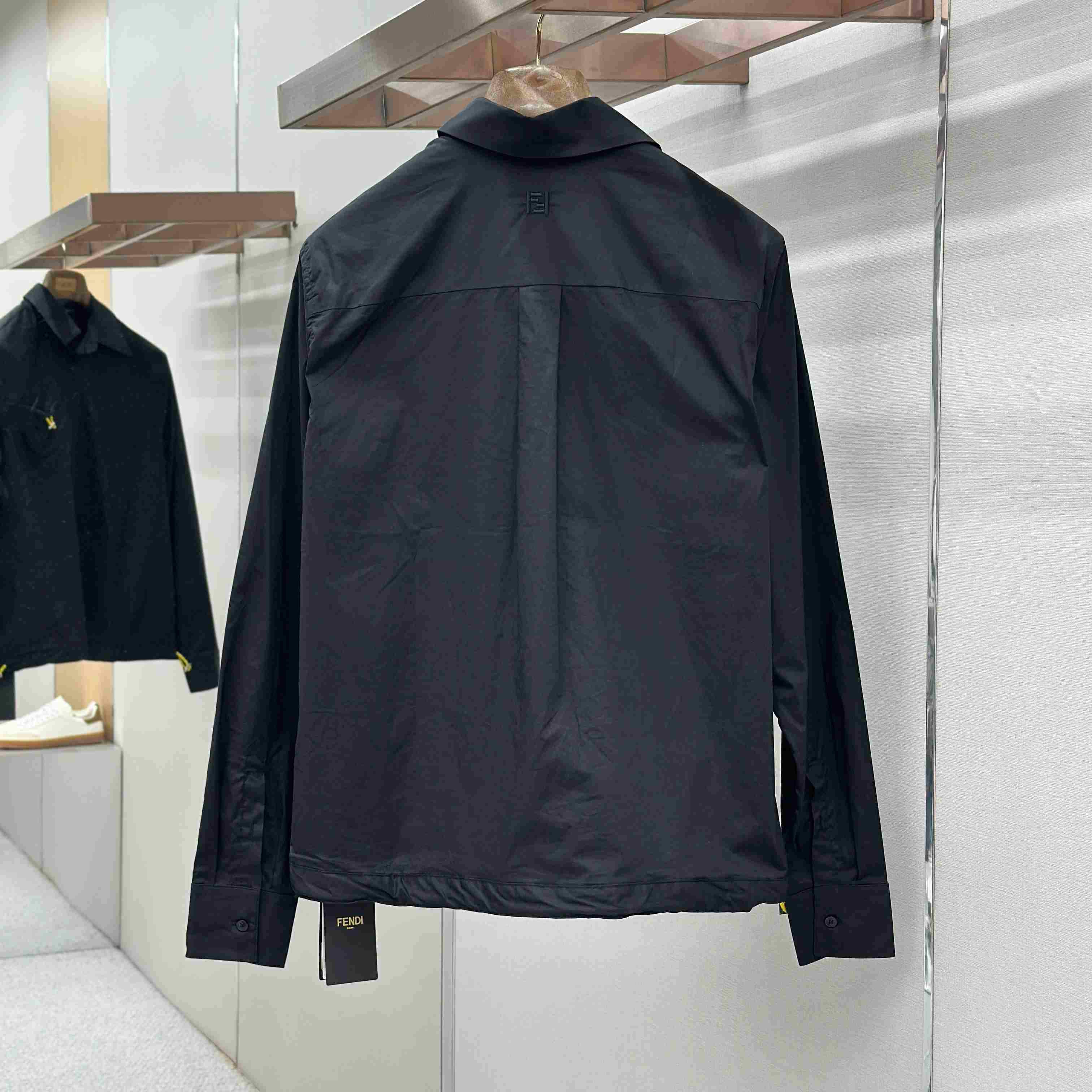Fendi Black Poplin Shirt - FashionPlug