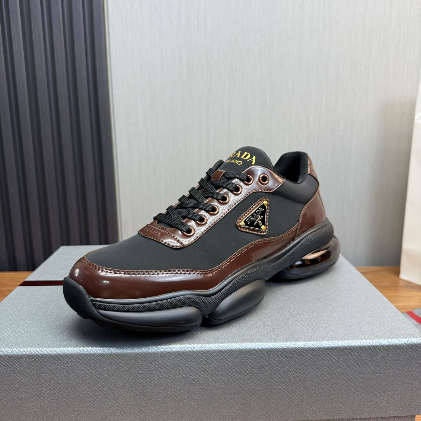 Prada Leather Sneakers - FashionPlug