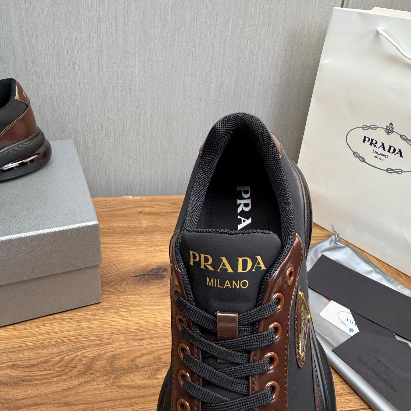 Prada Leather Sneakers - FashionPlug