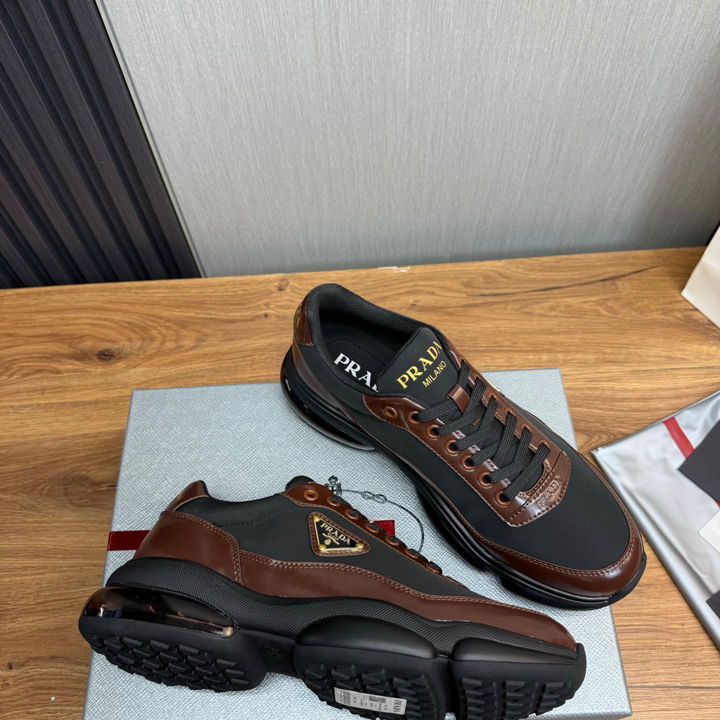 Prada Leather Sneakers - FashionPlug