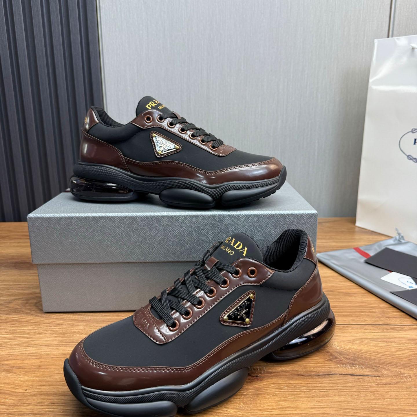 Prada Leather Sneakers - FashionPlug