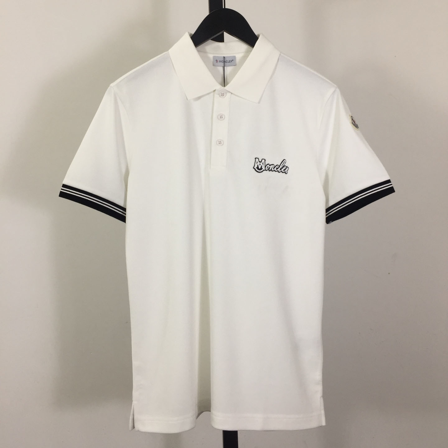 Moncler Logo-Embroidered Cotton Polo Shirt - FashionPlug