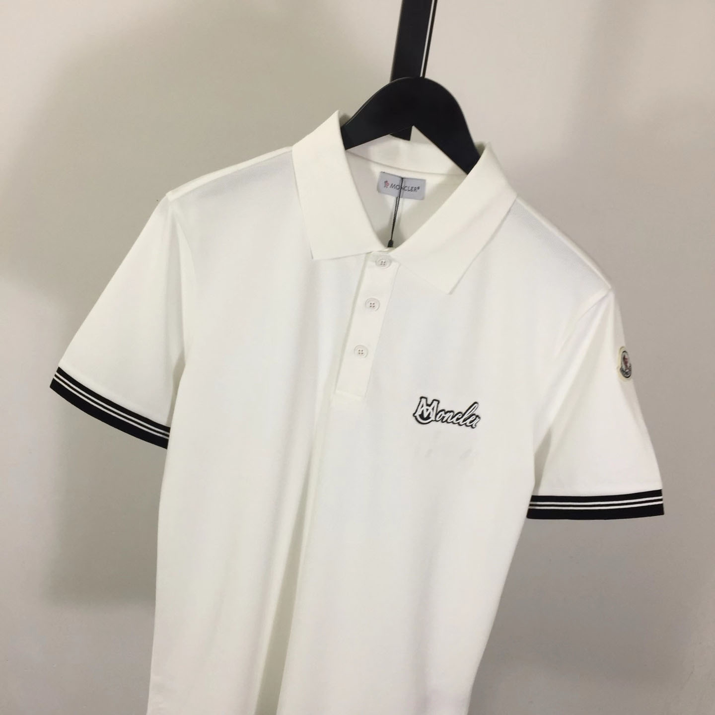 Moncler Logo-Embroidered Cotton Polo Shirt - FashionPlug