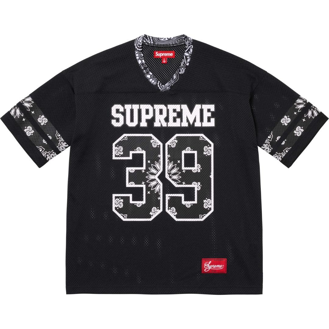 Supreme Bandana Football Jersey 'Black' - FashionPlug