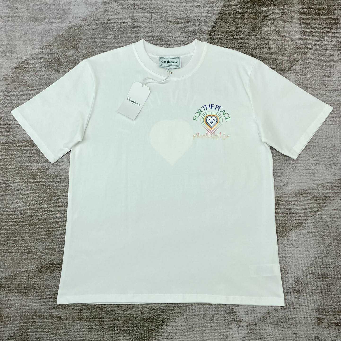 Casablanca For The Peace Gradient Printed T-Shirt 'White' CA5073 - FashionPlug